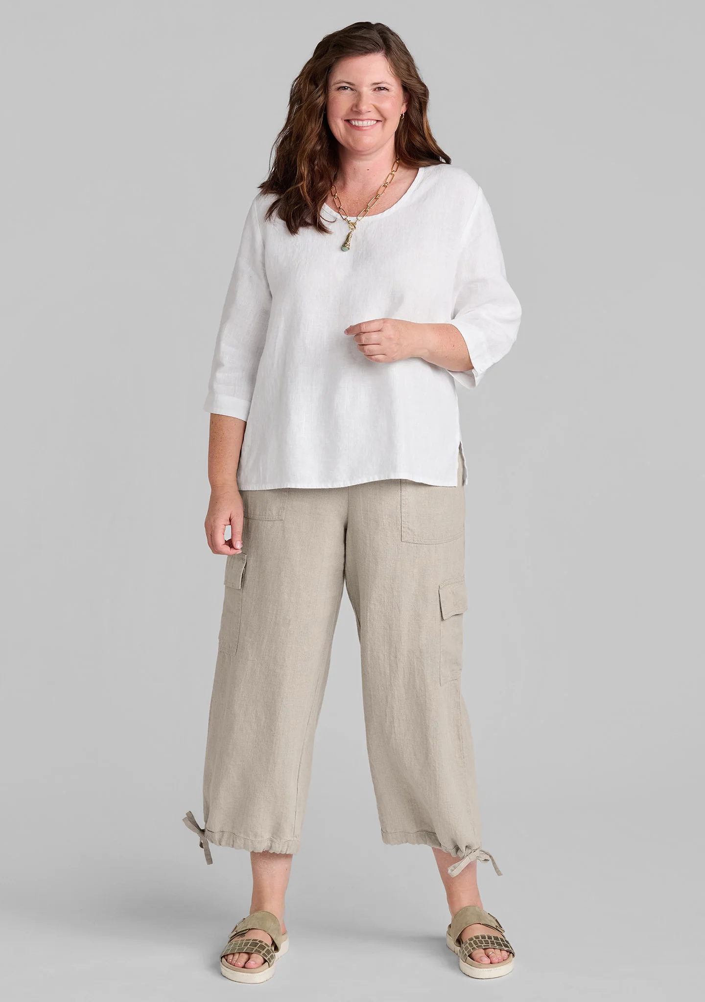 3/4 Pullover - Linen Top - Image 7