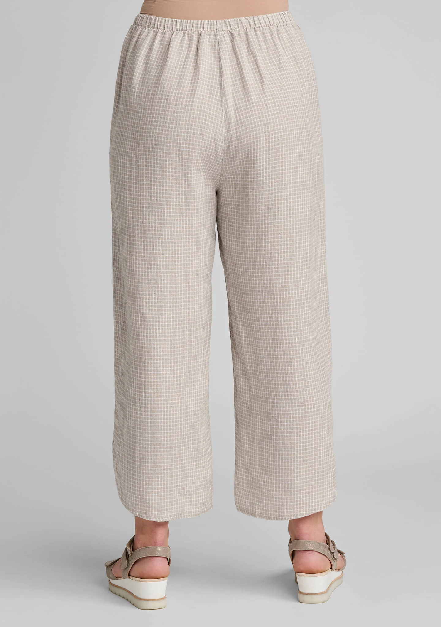 Airy Floods - Linen Pants With Elastic Waist - Image 10