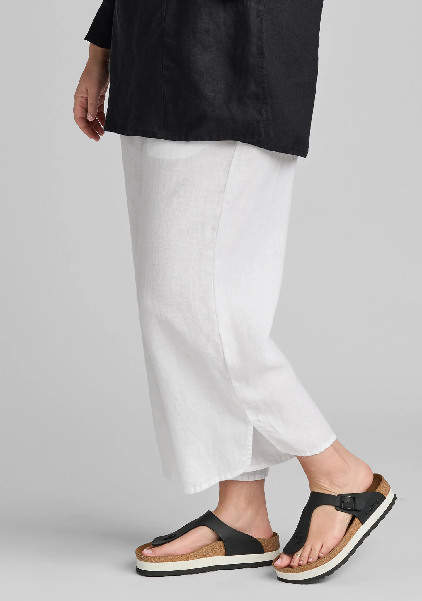 Airy Floods - Linen Pants With Elastic Waist - Image 4
