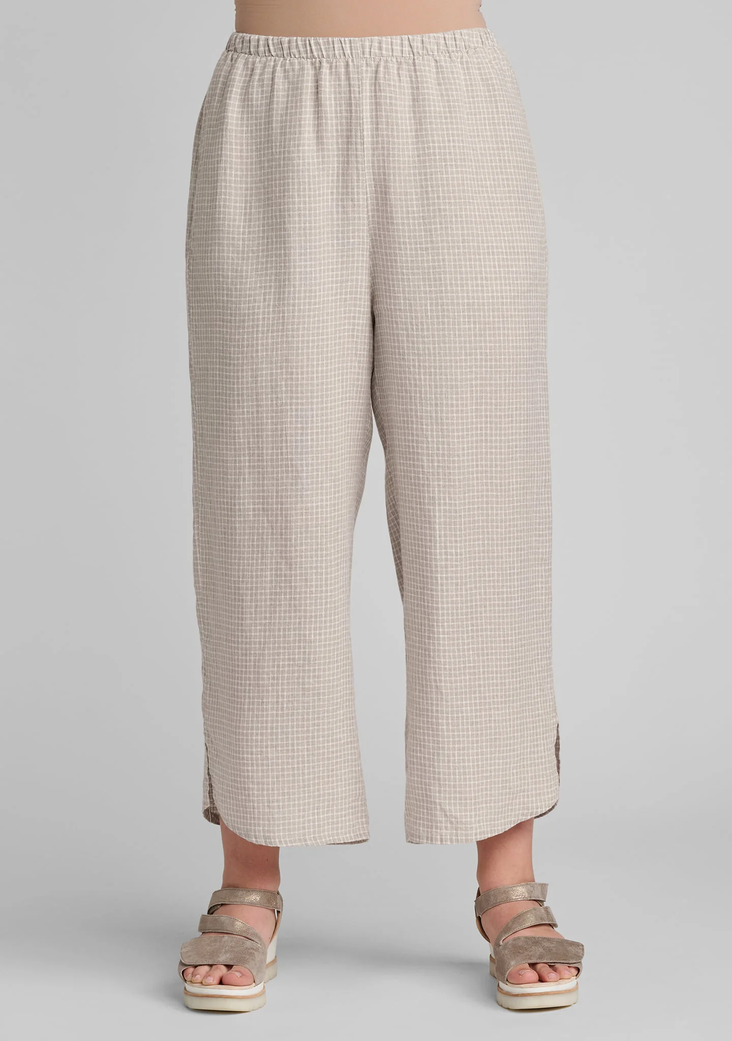Airy Floods - Linen Pants With Elastic Waist - Image 7