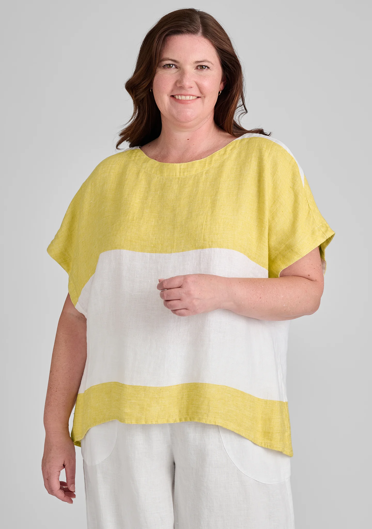 Back Slit Tee - Linen Shirt - FINAL SALE