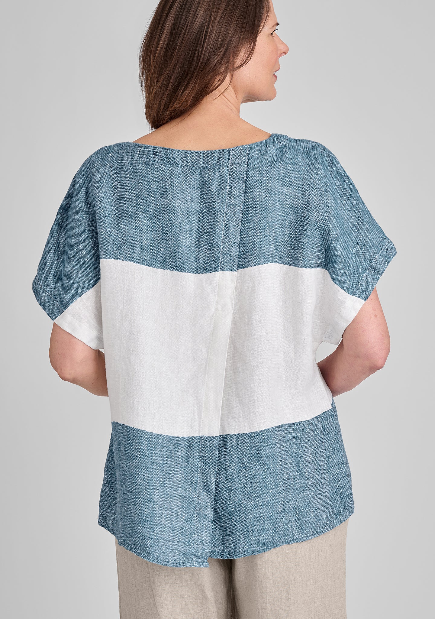 Back Slit Tee - Linen Shirt - FINAL SALE - Image 11
