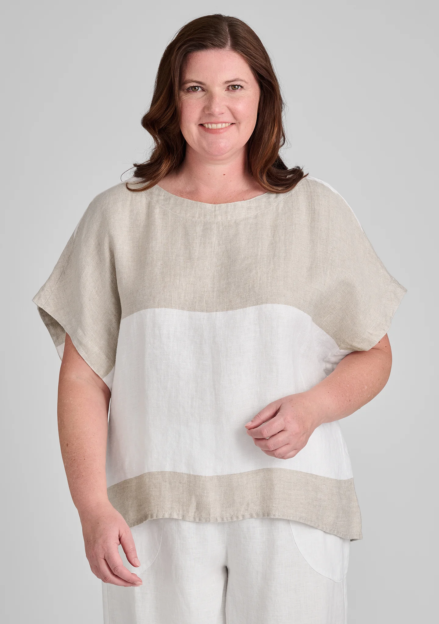 Back Slit Tee - Linen Shirt - FINAL SALE - Image 2