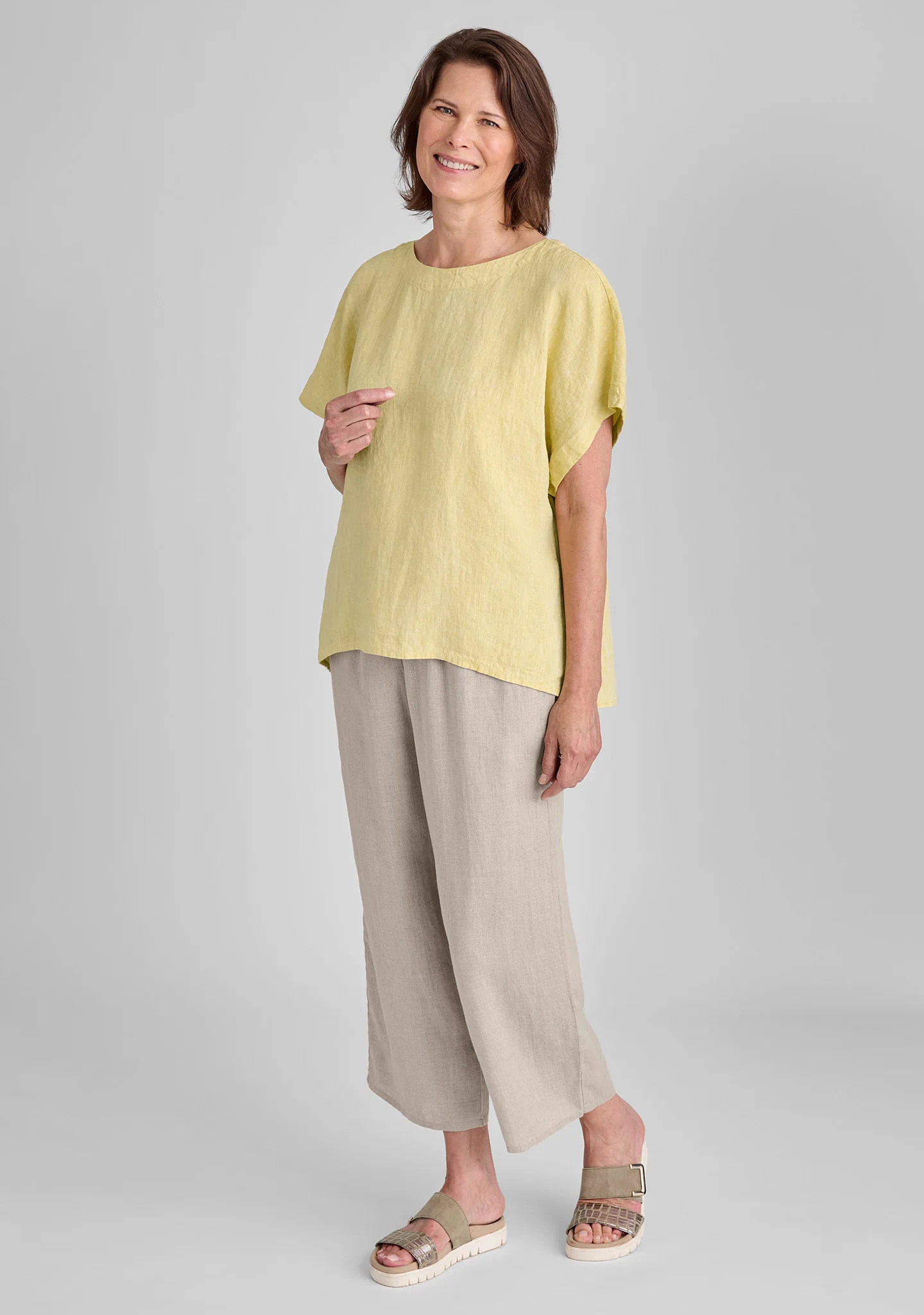 Back Slit Tee - Linen Shirt - FINAL SALE - Image 3