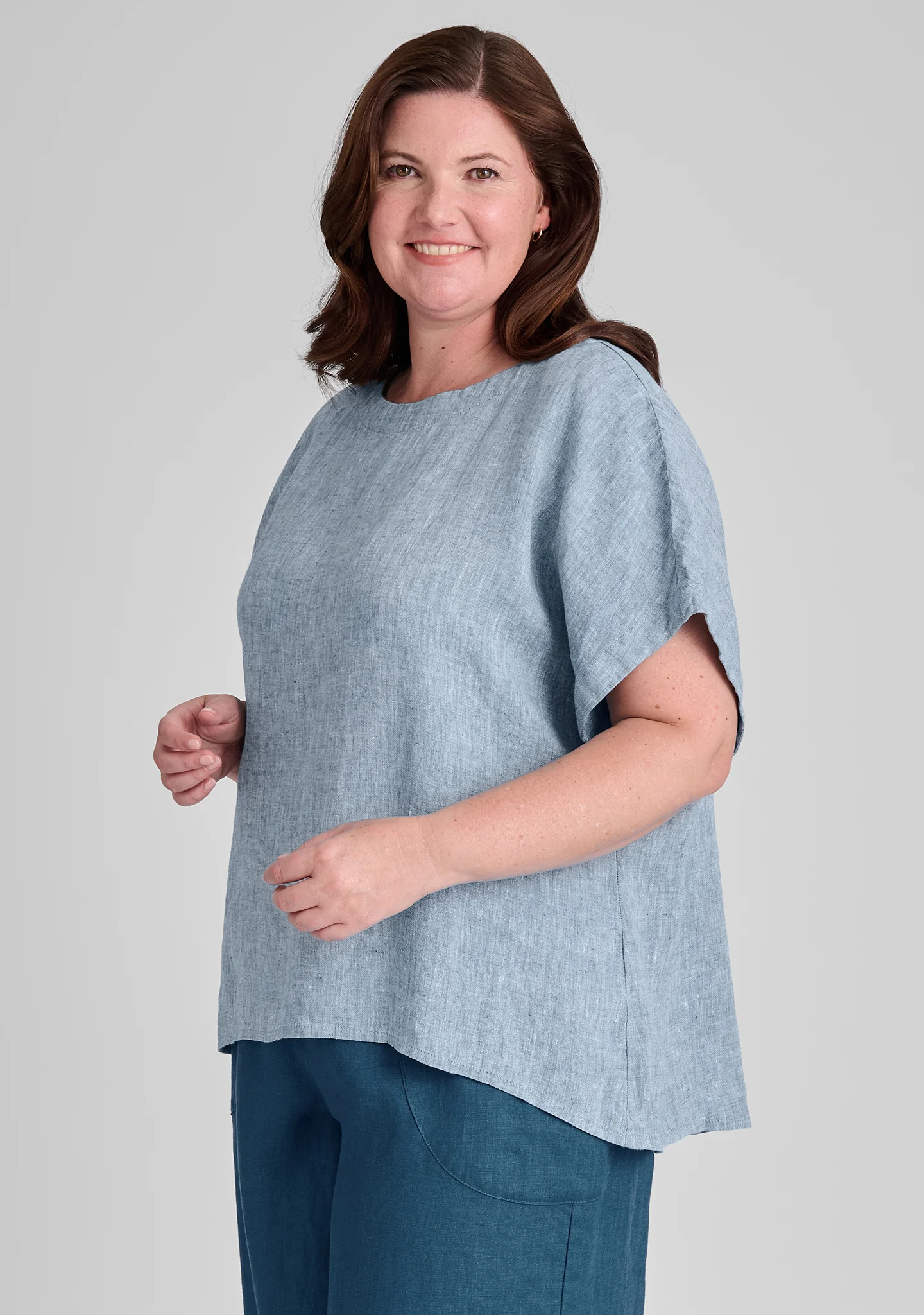 Back Slit Tee - Linen Shirt - FINAL SALE - Image 4