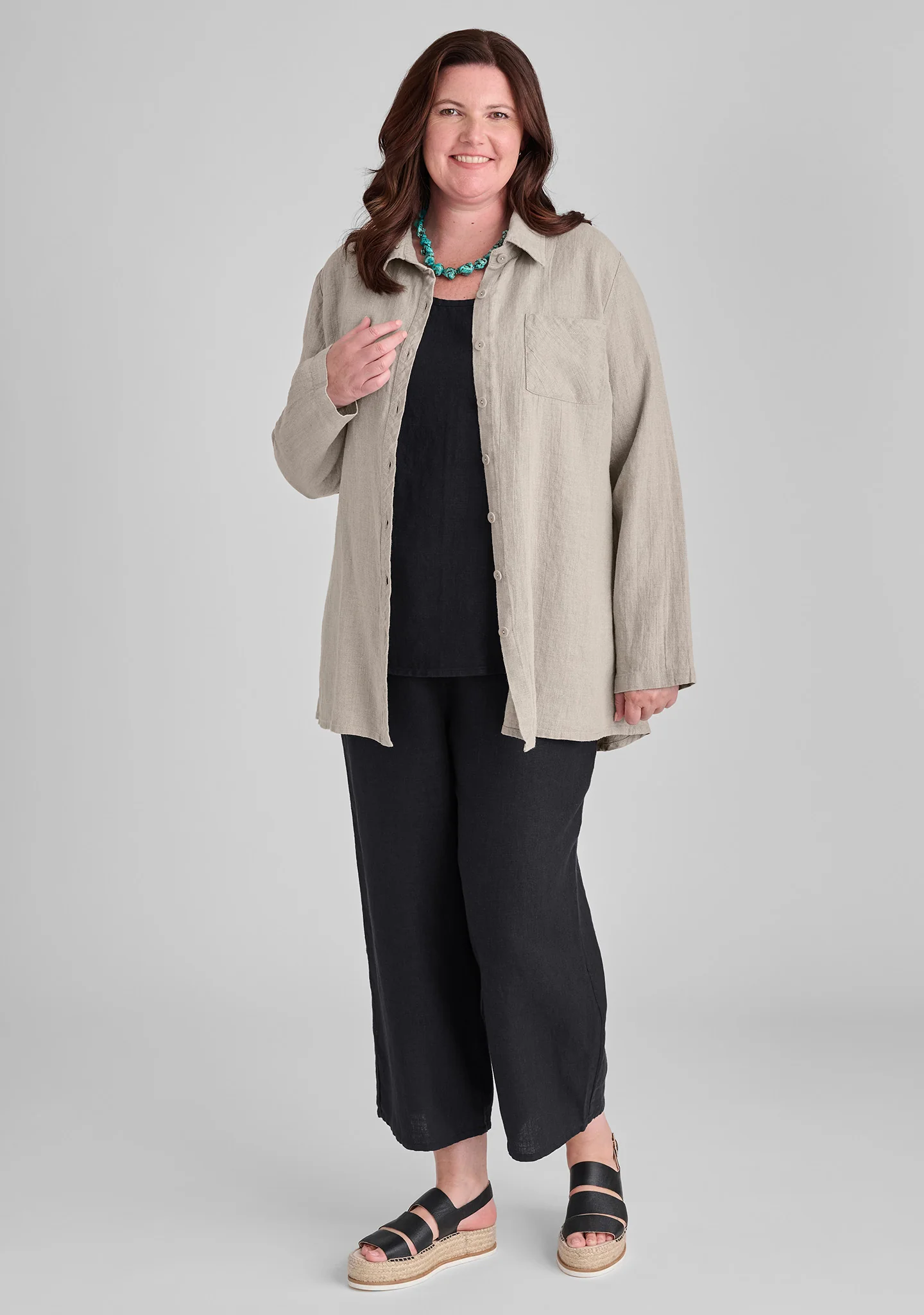Bias Back Shirt - Linen Shirt - Image 4