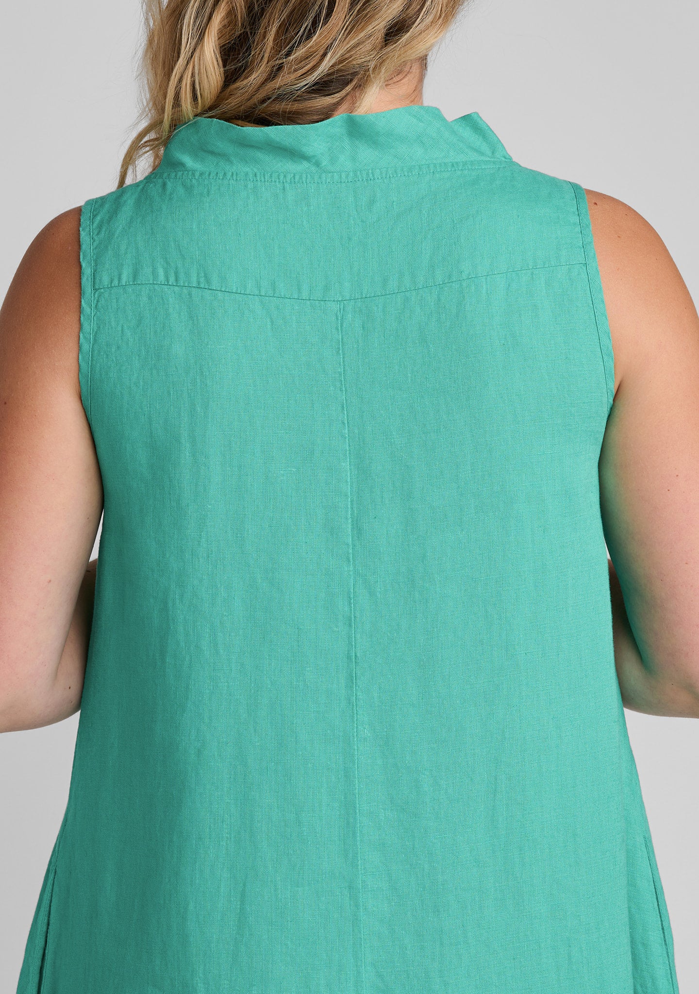 Brooke Dress - Sleeveless Linen Dress - Image 10