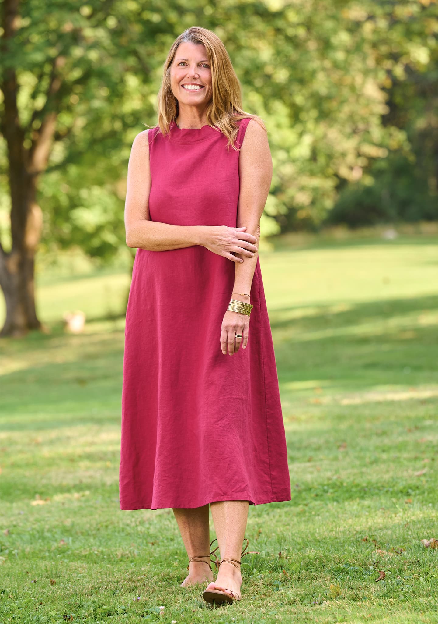 Brooke Dress - Sleeveless Linen Dress - Image 11