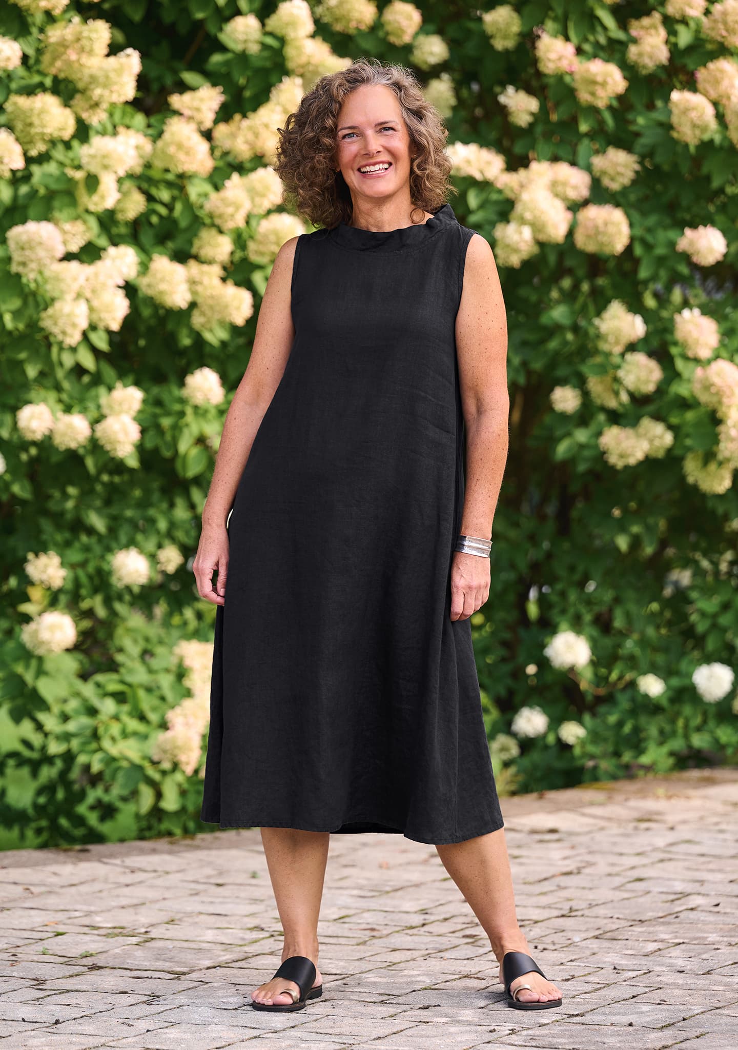 Brooke Dress - Sleeveless Linen Dress - Image 12