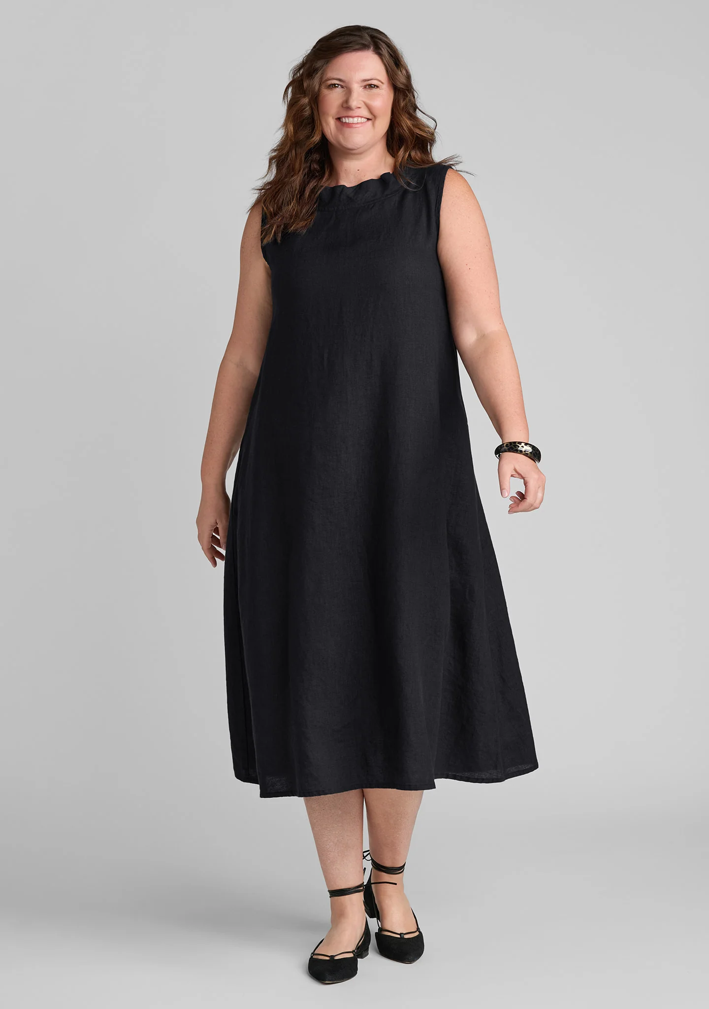 Brooke Dress - Sleeveless Linen Dress - Image 3
