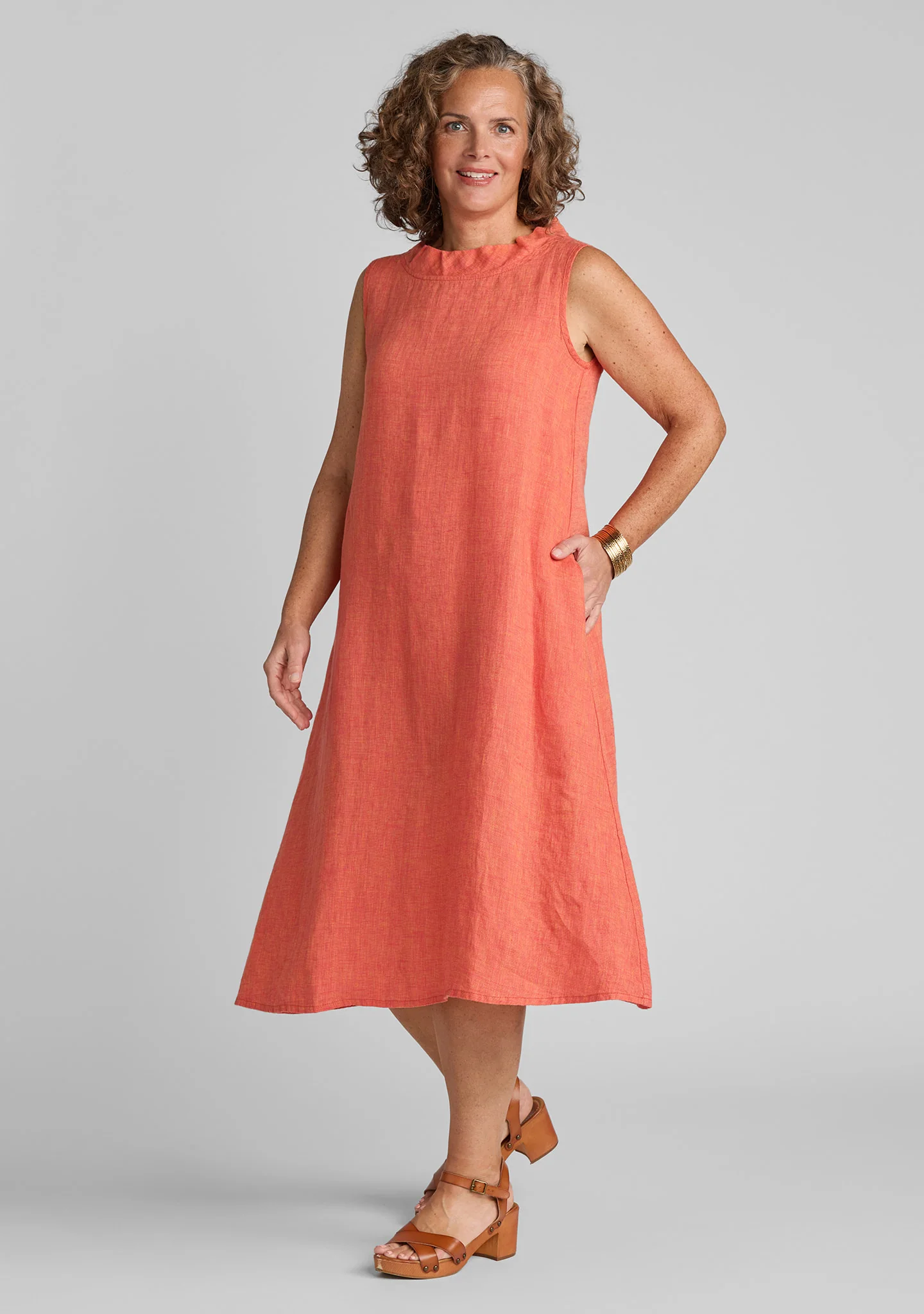 Brooke Dress - Sleeveless Linen Dress - Image 5