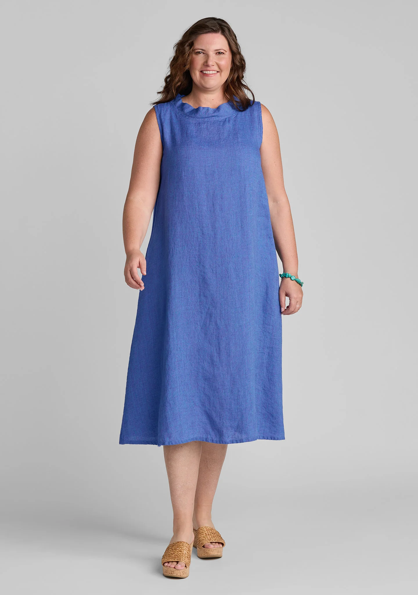 Brooke Dress - Sleeveless Linen Dress - Image 6