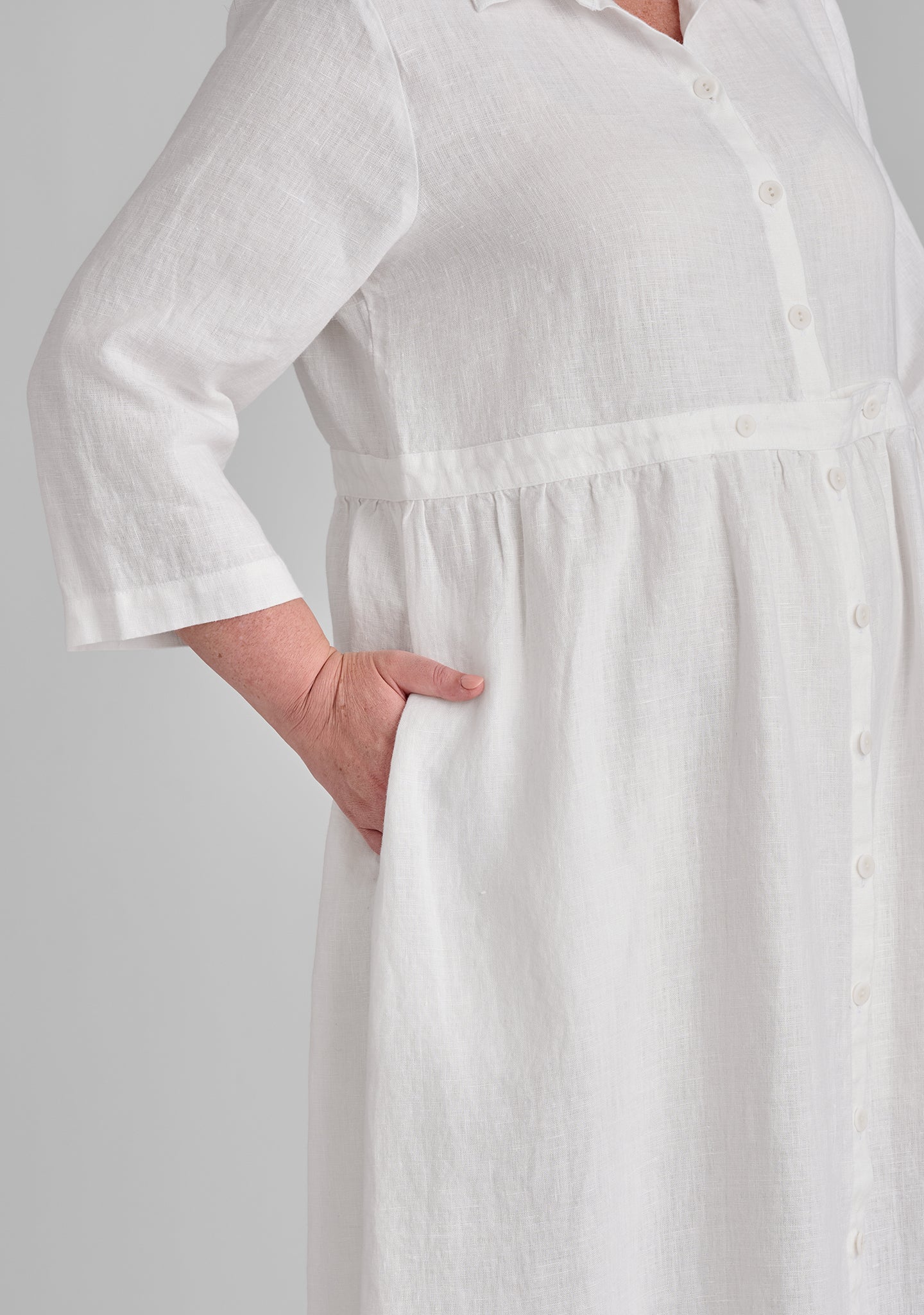 Button Down Dress - Linen Maxi Dress - FINAL SALE - Image 10