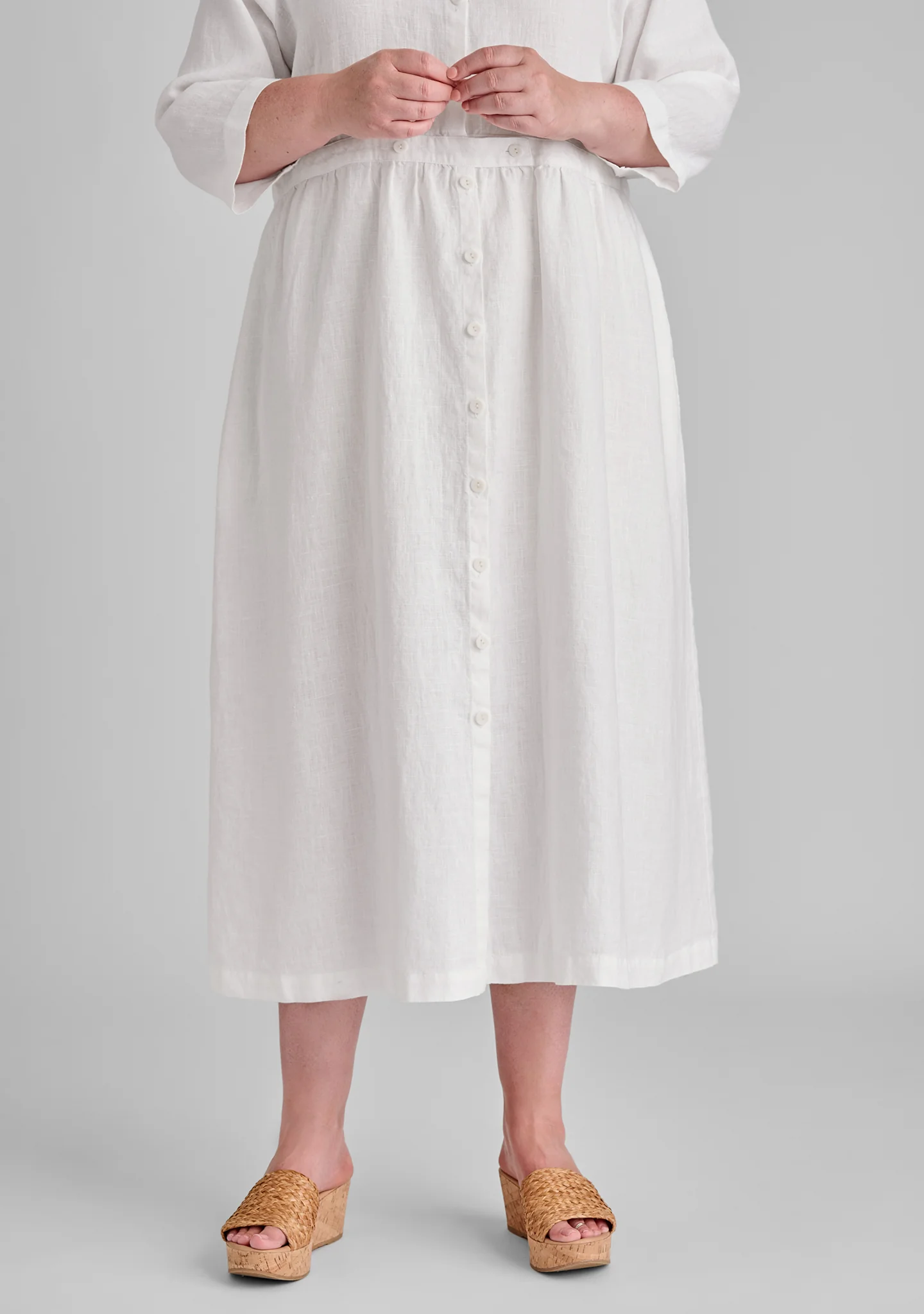 Button Down Dress - Linen Maxi Dress - FINAL SALE - Image 8