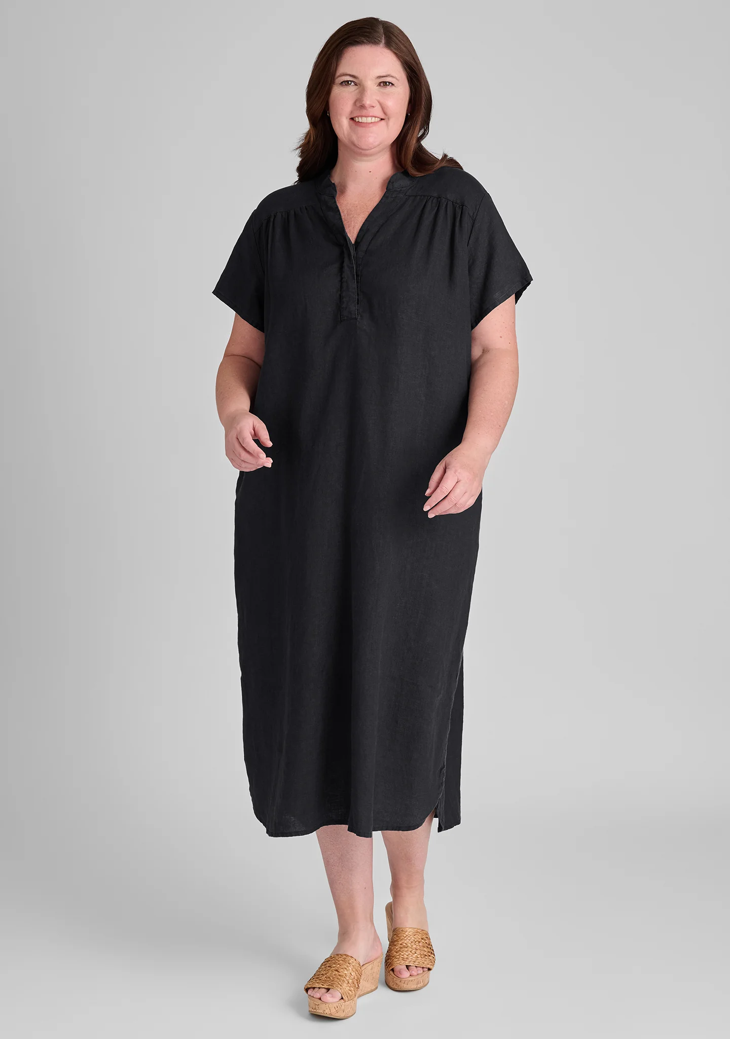 Cafe Dress - Linen Dress - FINAL SALE - Image 3