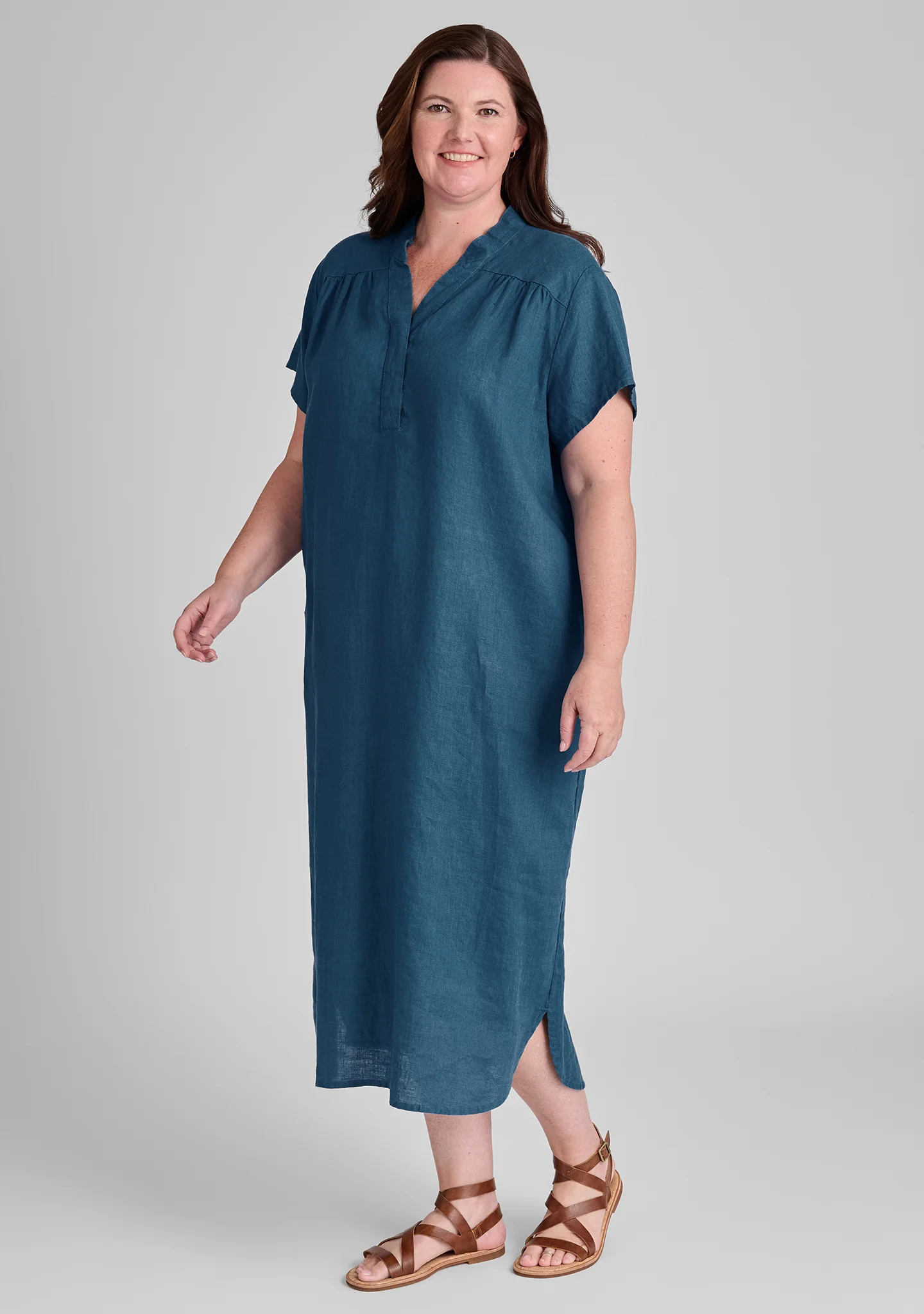 Cafe Dress - Linen Dress - FINAL SALE - Image 4