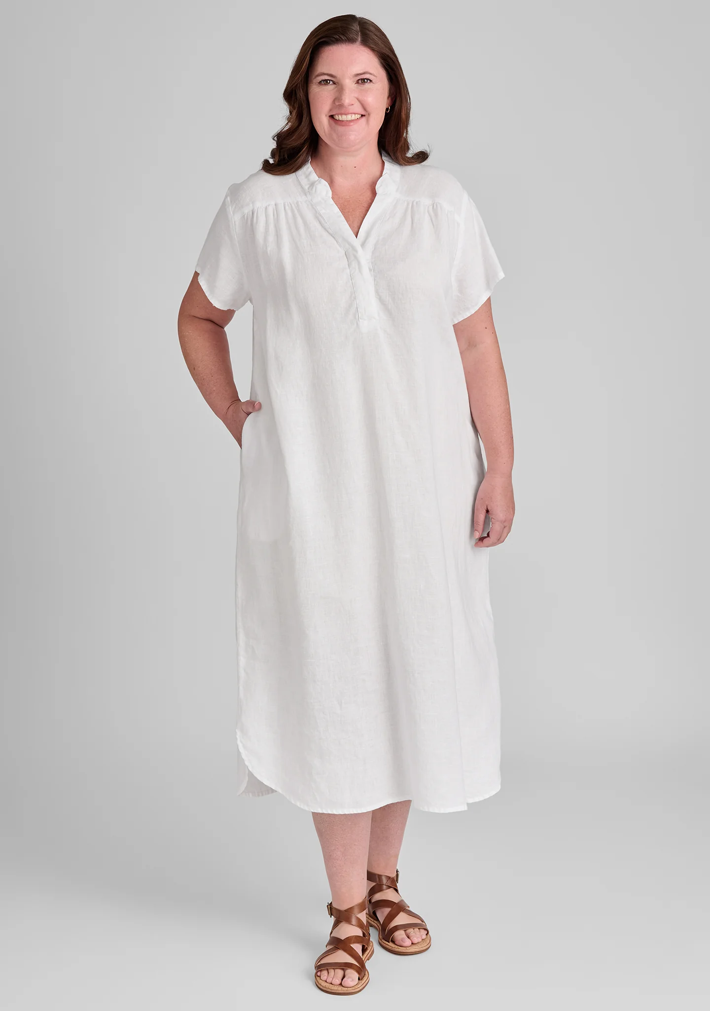 Cafe Dress - Linen Dress - FINAL SALE - Image 5