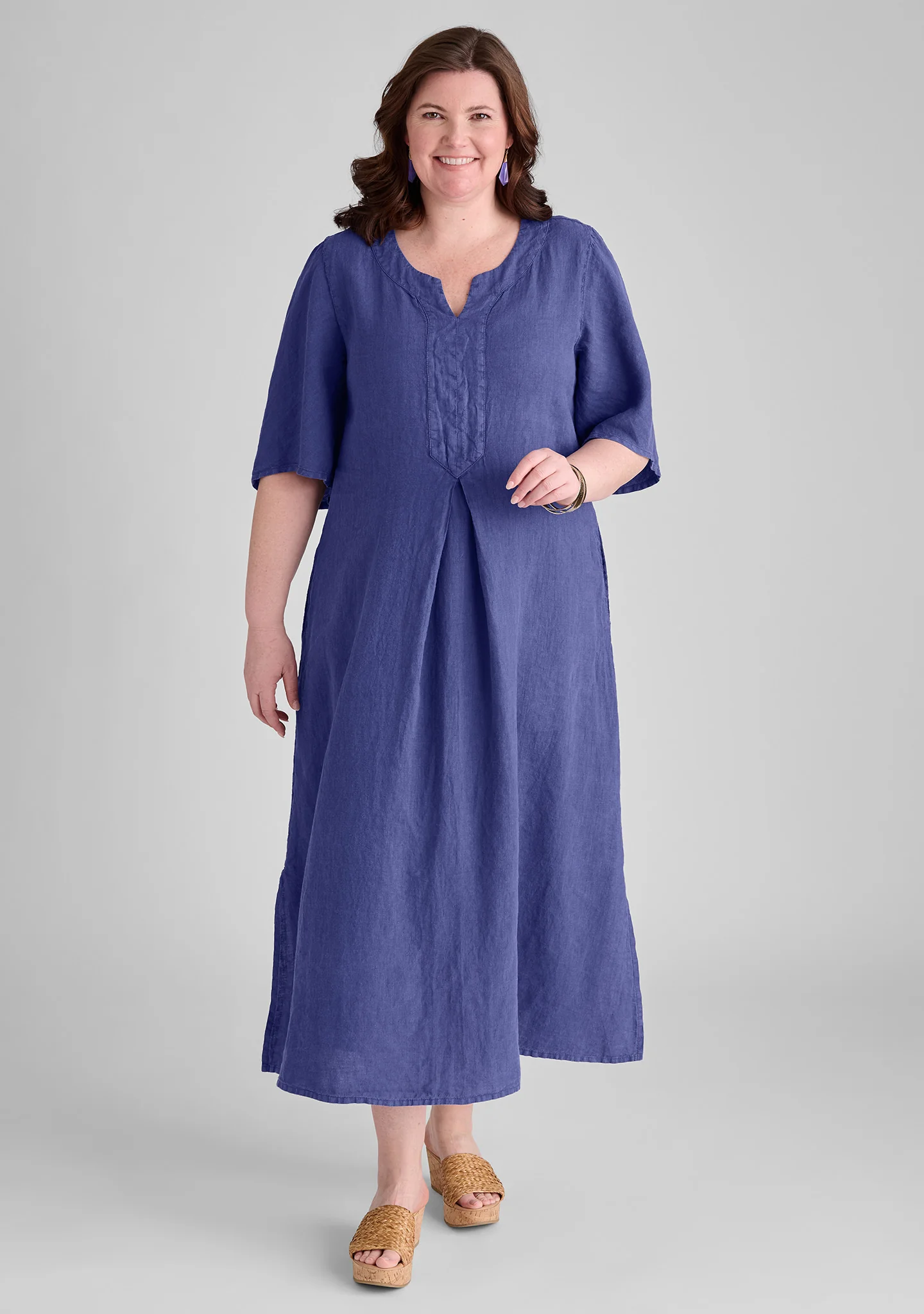 Caftan Dress - Linen Maxi Dress - FINAL SALE - Image 3