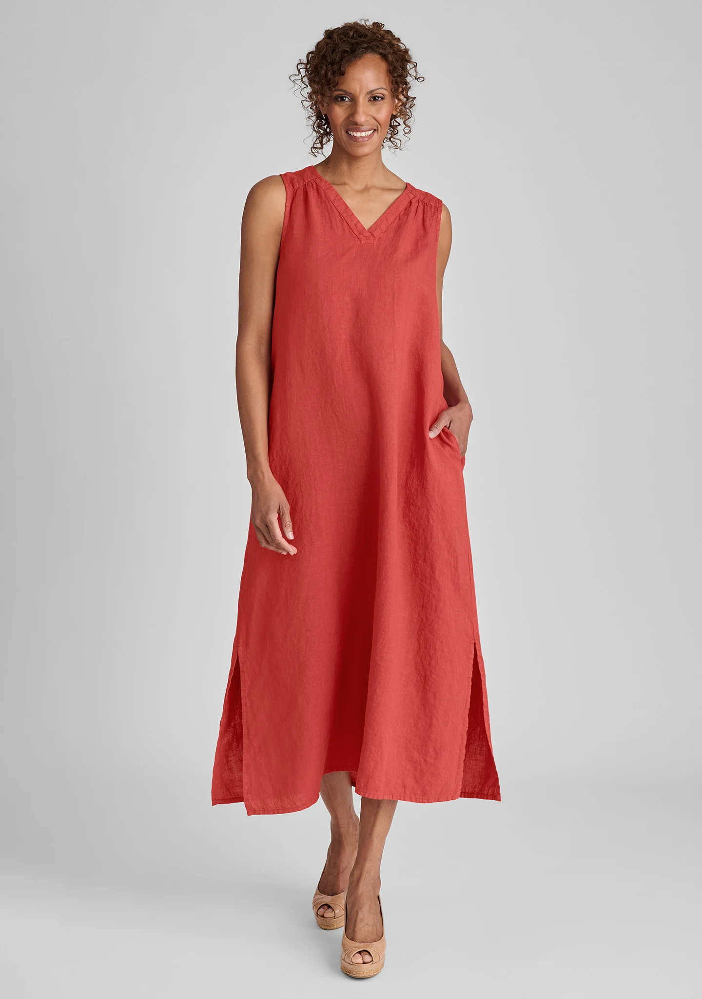 Calypso Dress - Sleeveless Linen Dress - FINAL SALE - Image 3