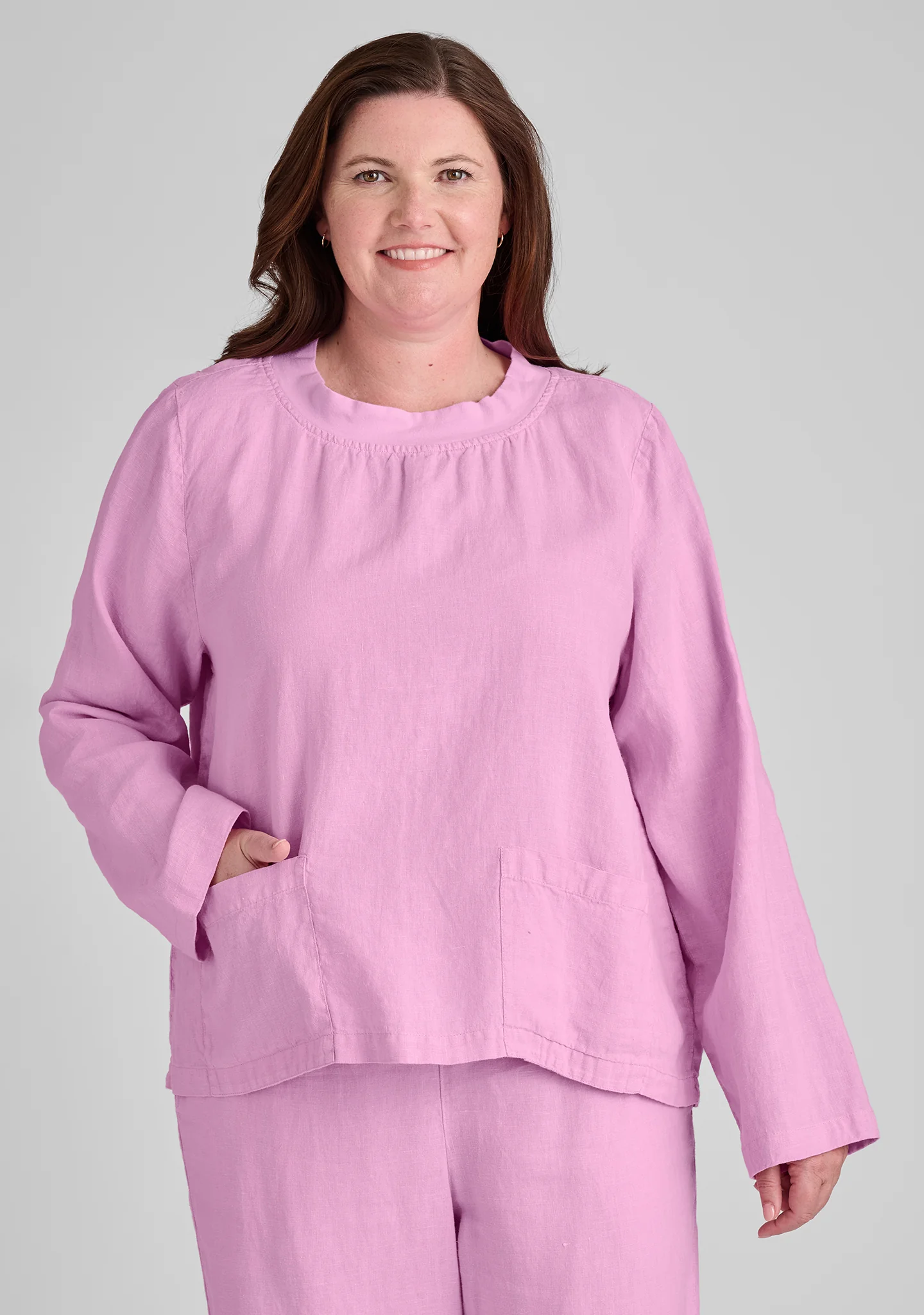 Chelsea Pullover - Long Sleeve Linen Shirt - FINAL SALE - Image 3