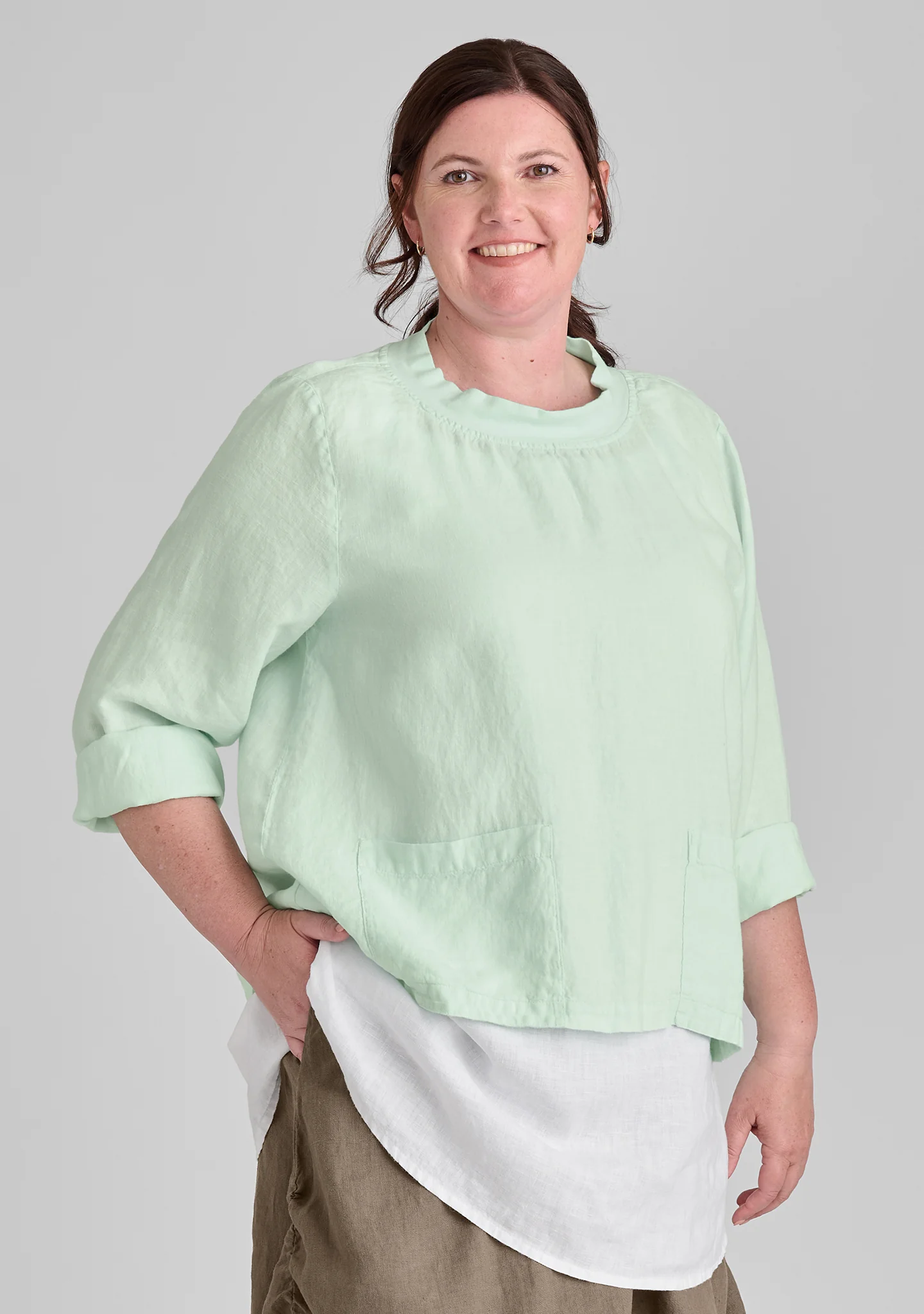 Chelsea Pullover - Long Sleeve Linen Shirt - FINAL SALE - Image 4