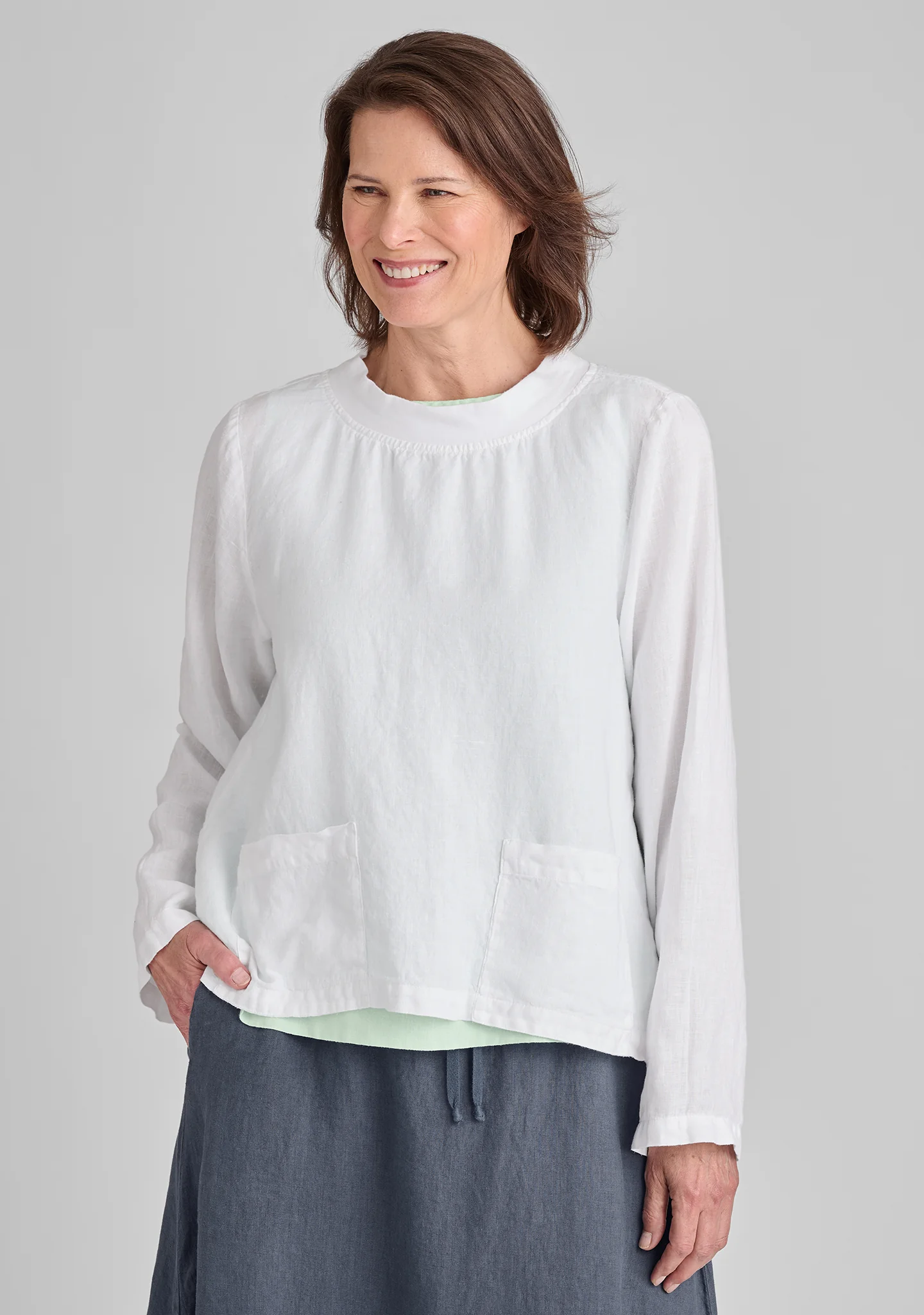 Chelsea Pullover - Long Sleeve Linen Shirt - FINAL SALE - Image 6