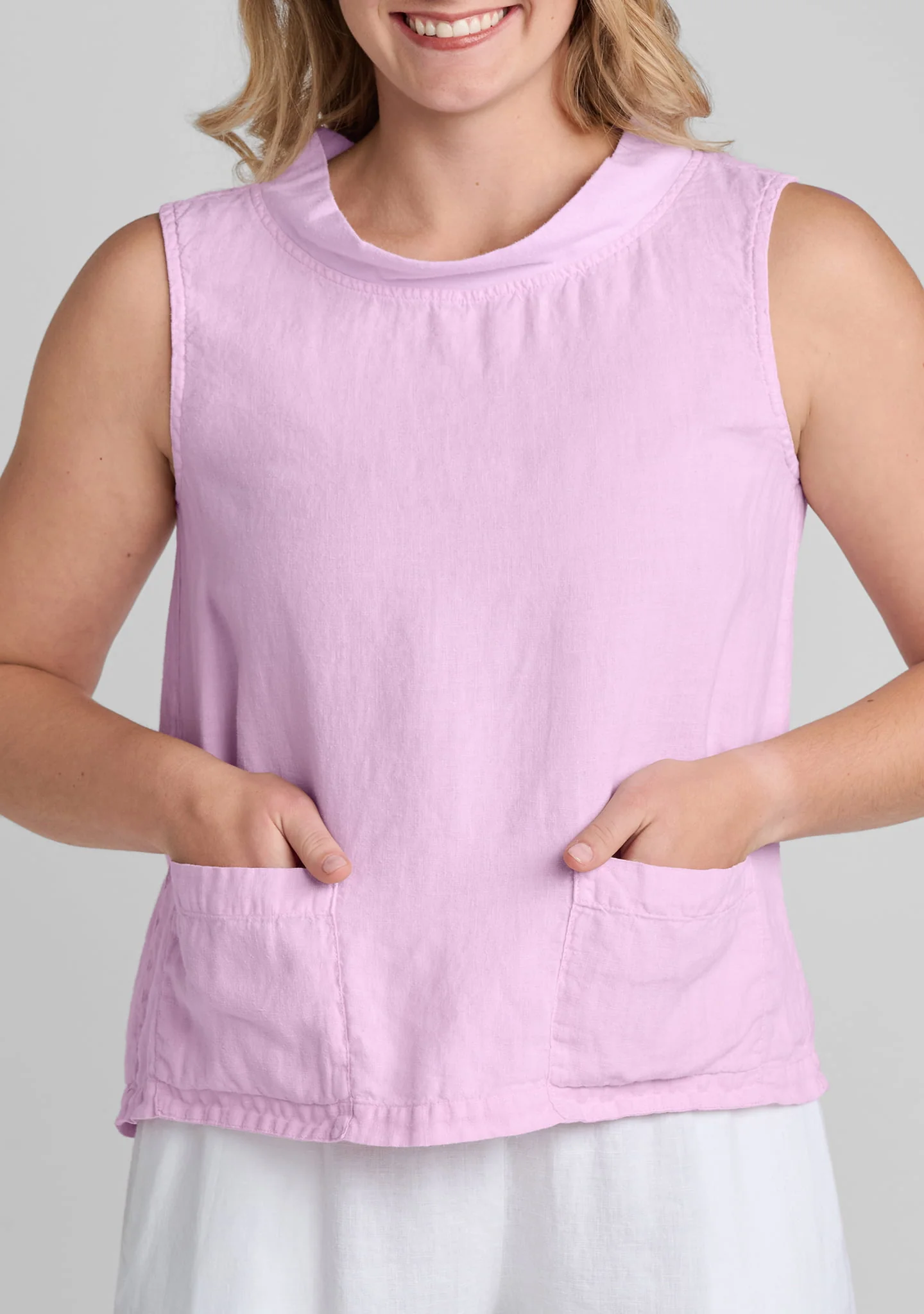 Chelsea Top - Linen Tank Top - Image 10