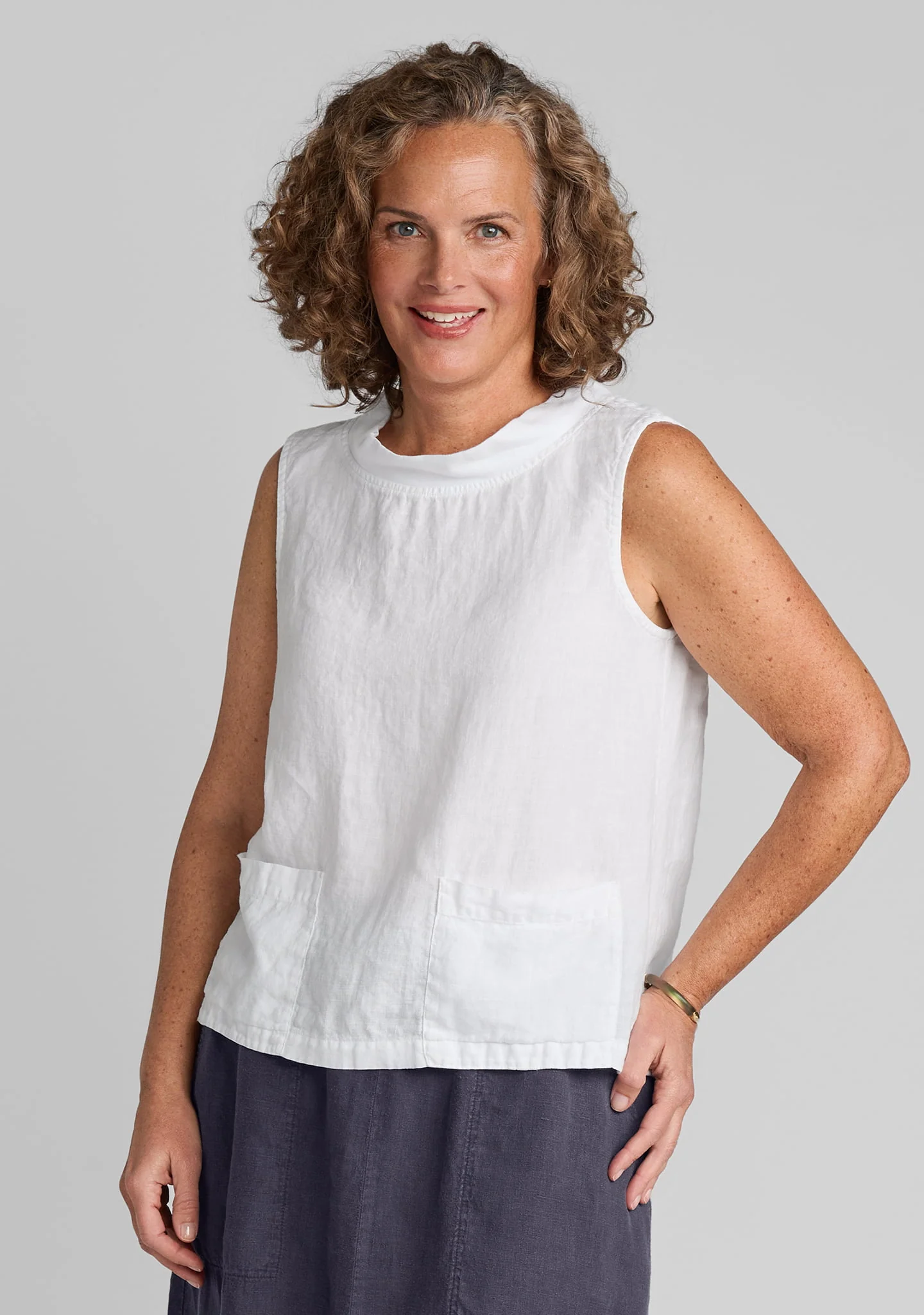 Chelsea Top - Linen Tank Top - Image 3
