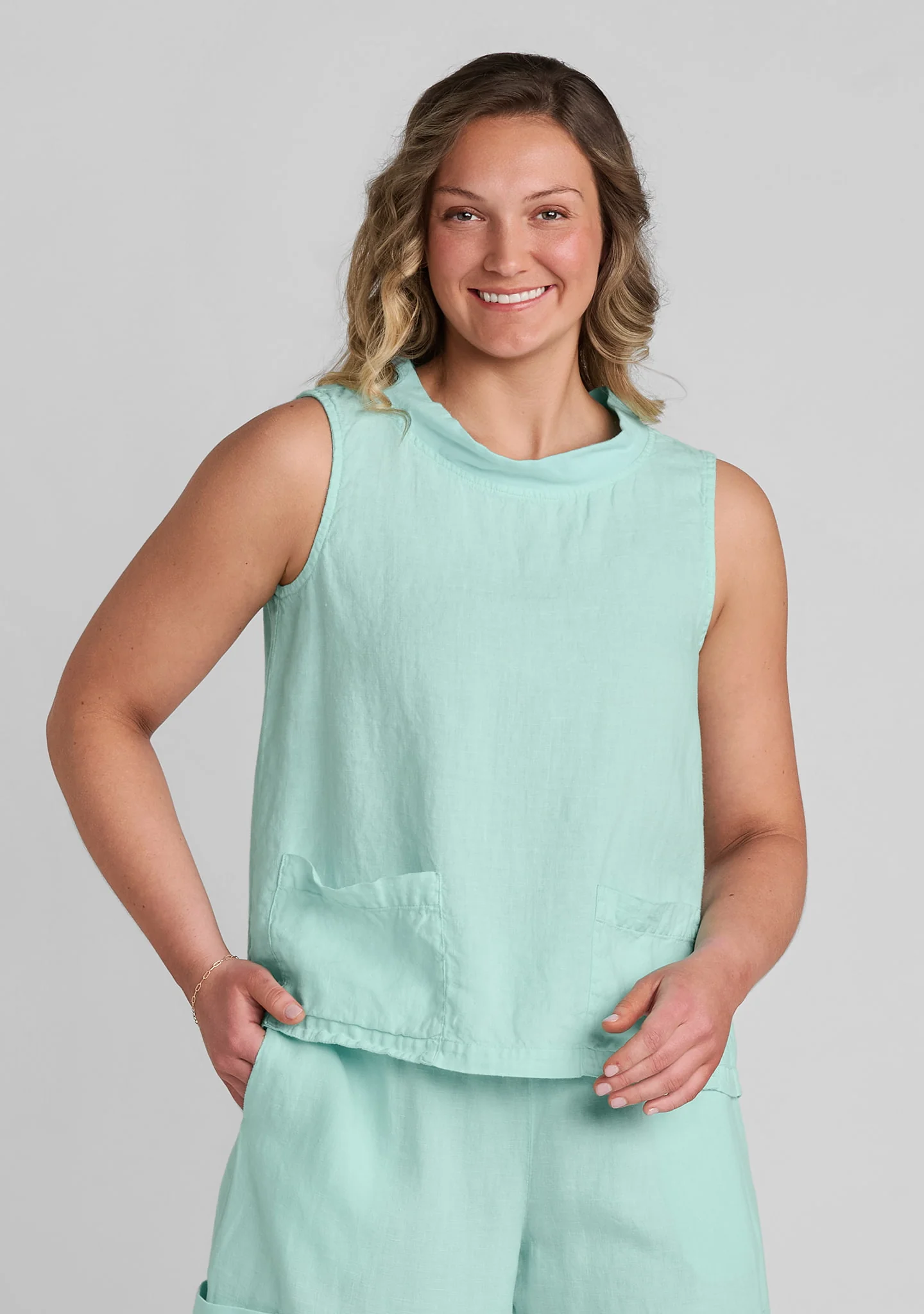 Chelsea Top - Linen Tank Top - Image 4