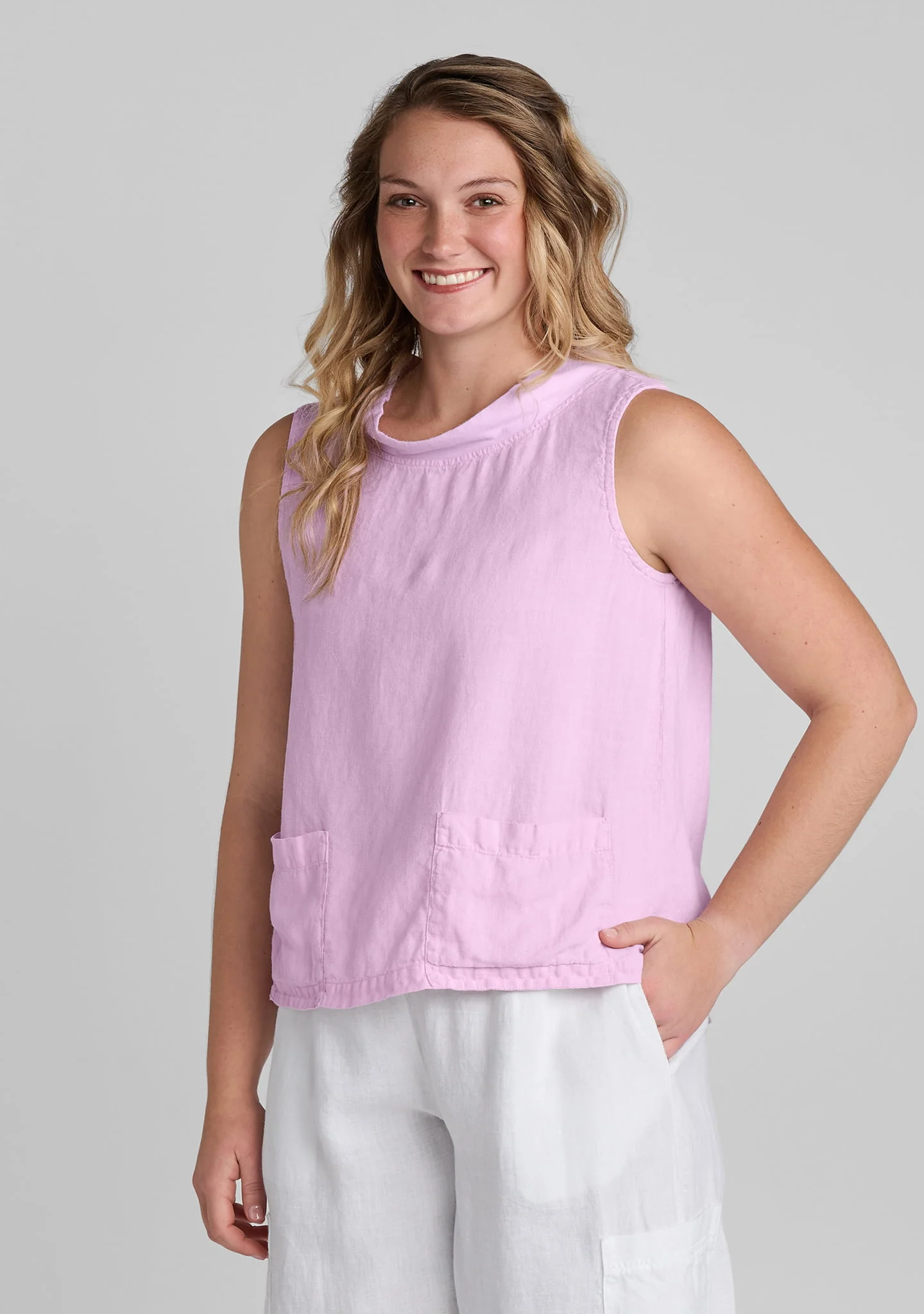 Chelsea Top - Linen Tank Top - Image 6