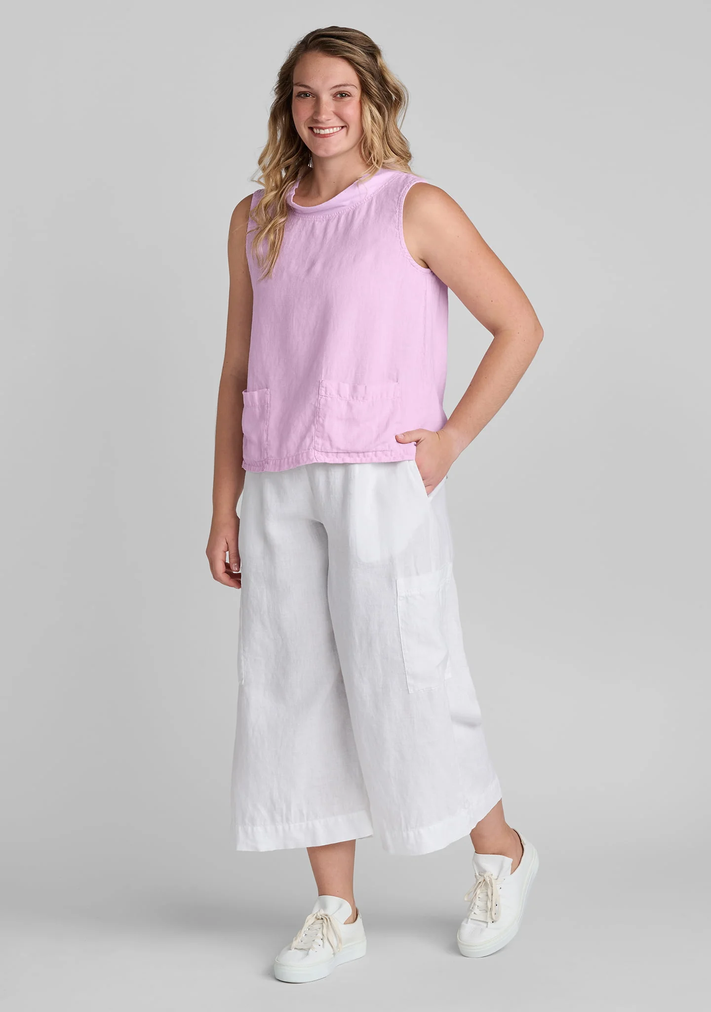 Chelsea Top - Linen Tank Top - Image 7