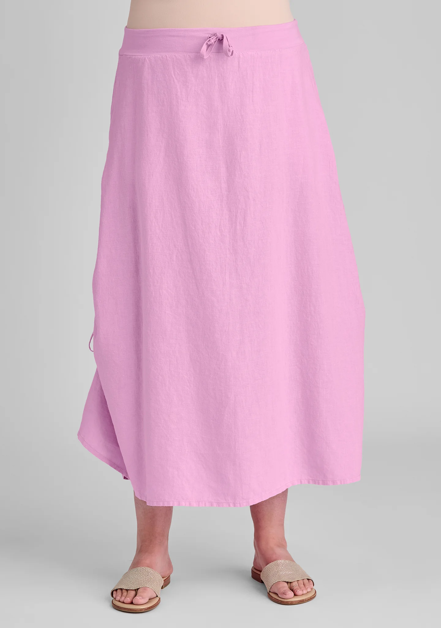 Cinched Skirt - Linen Maxi Skirt - FINAL SALE - Image 3