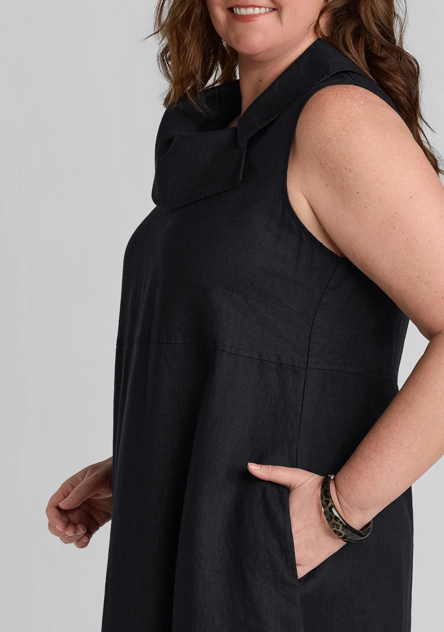 Collar Dress - Linen Maxi Dress - Image 5