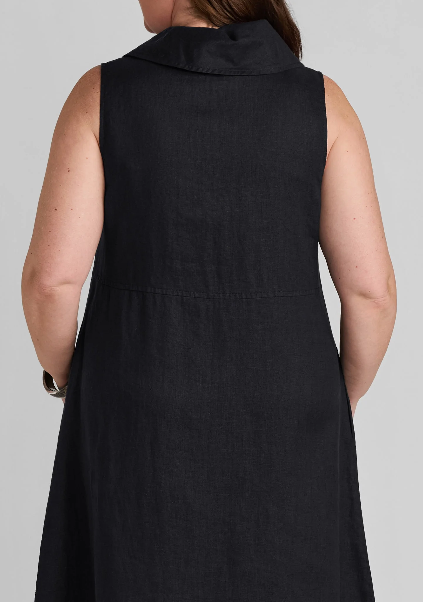 Collar Dress - Linen Maxi Dress - Image 7