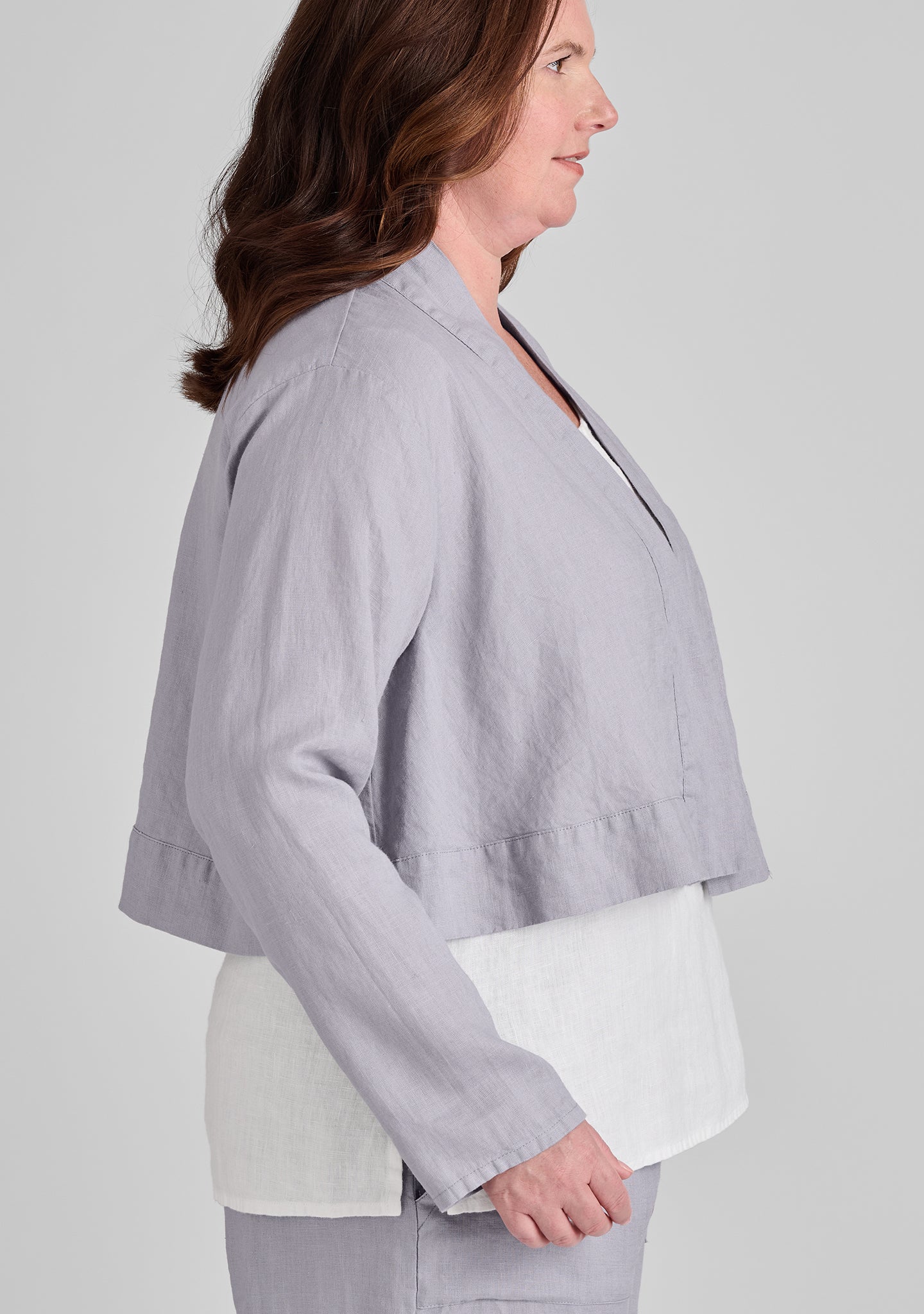 Cropped Cardigan - Linen Cardigan - FINAL SALE - Image 11
