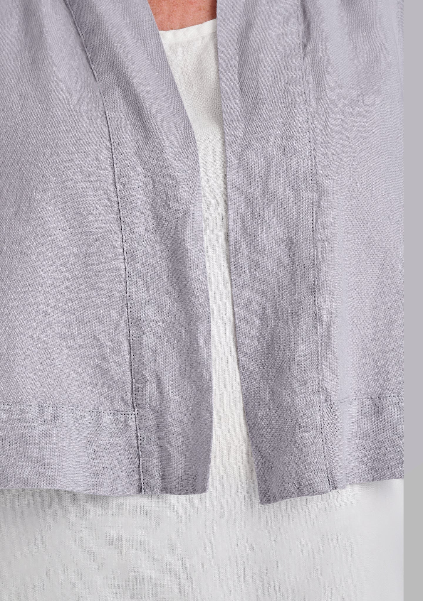 Cropped Cardigan - Linen Cardigan - FINAL SALE - Image 9
