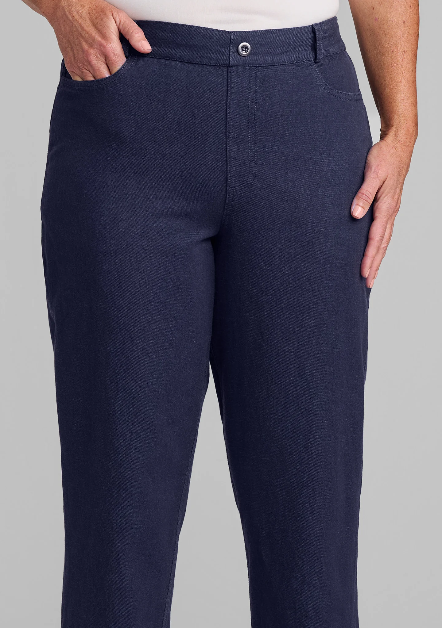 Cuffed Pant - Linen/Cotton Denim - Image 3