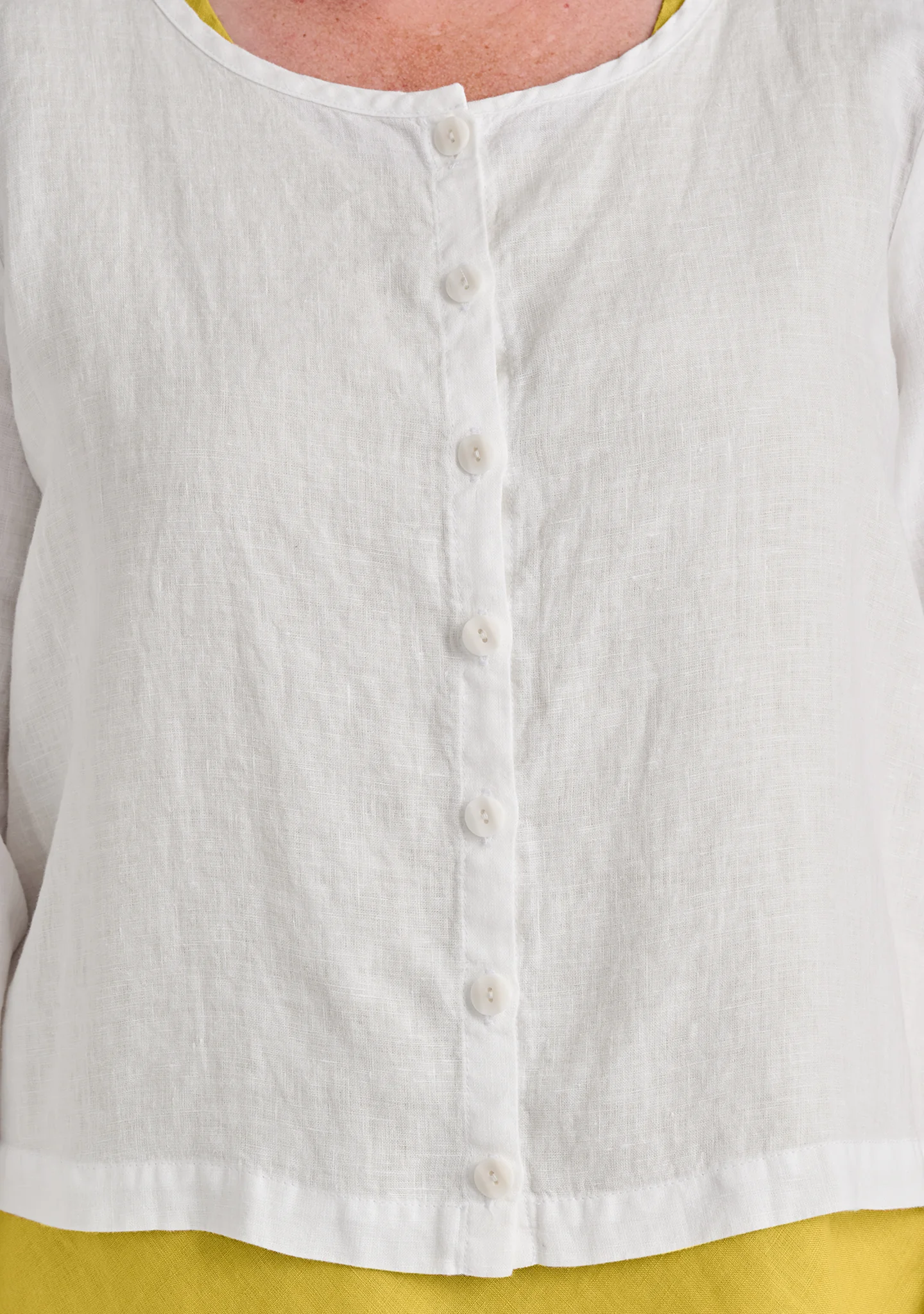 Cute Cardigan - Long Sleeve Linen Blouse - FINAL SALE - Image 6