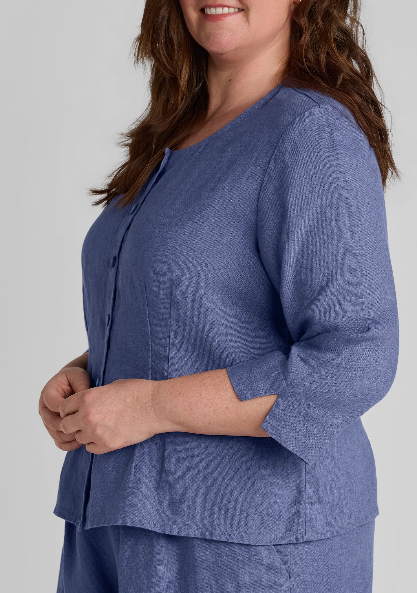Dainty Cardigan - Linen Button Down - Image 7