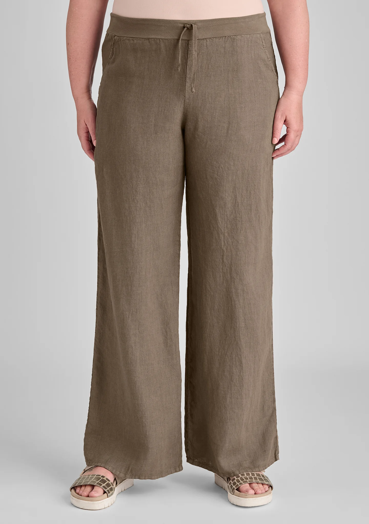 Flat Iron Pant - Linen Drawstring Pants - FINAL SALE - Image 3