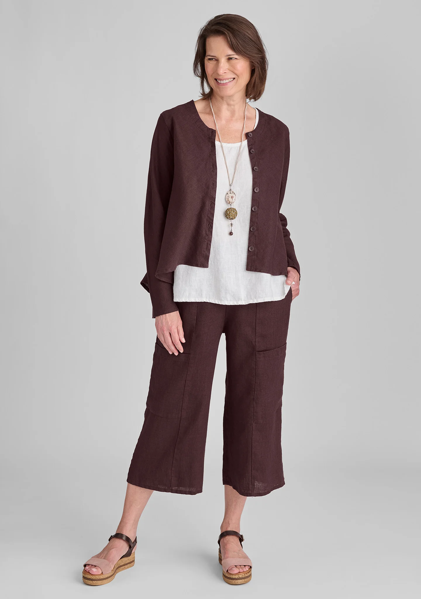 Flattering Crop - Linen Pants - FINAL SALE - Image 3