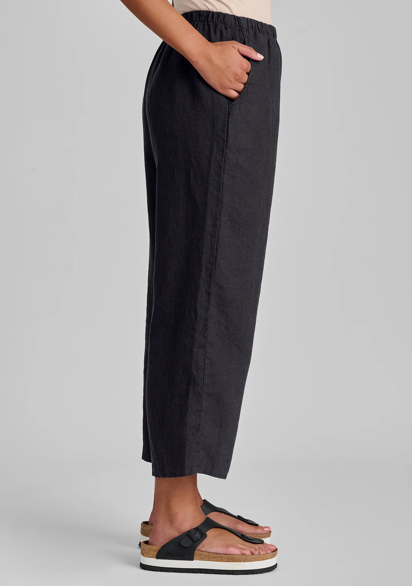 Floods - Linen Pants With Elastic Waist - Image 5