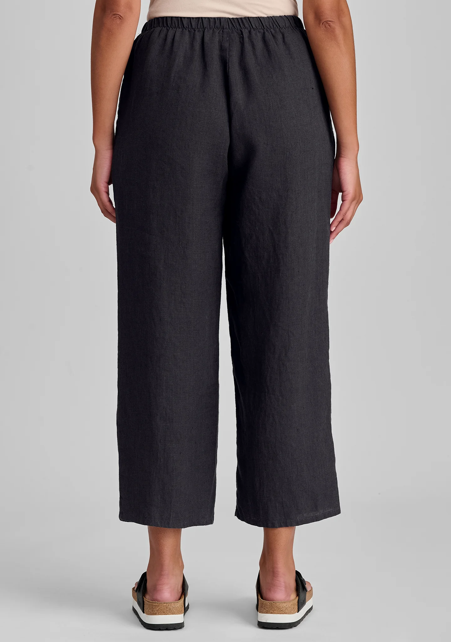 Floods - Linen Pants With Elastic Waist - Image 6