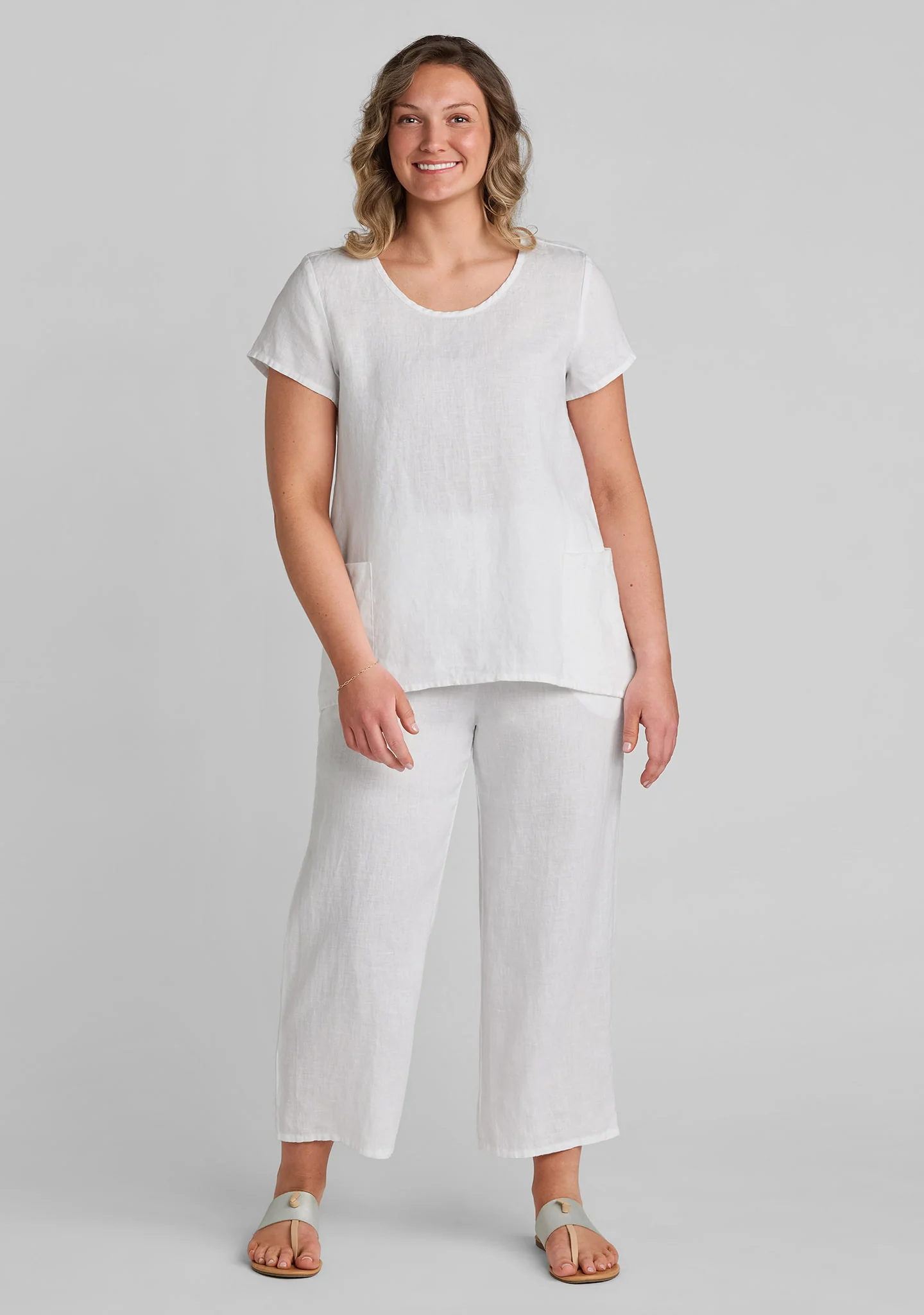 Floods - Linen Pants With Elastic Waist - Image 11