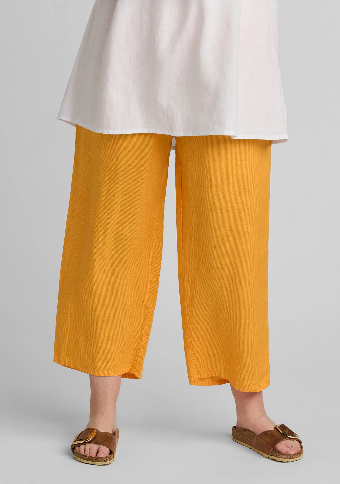 Floods - Linen Pants With Elastic Waist - Image 4