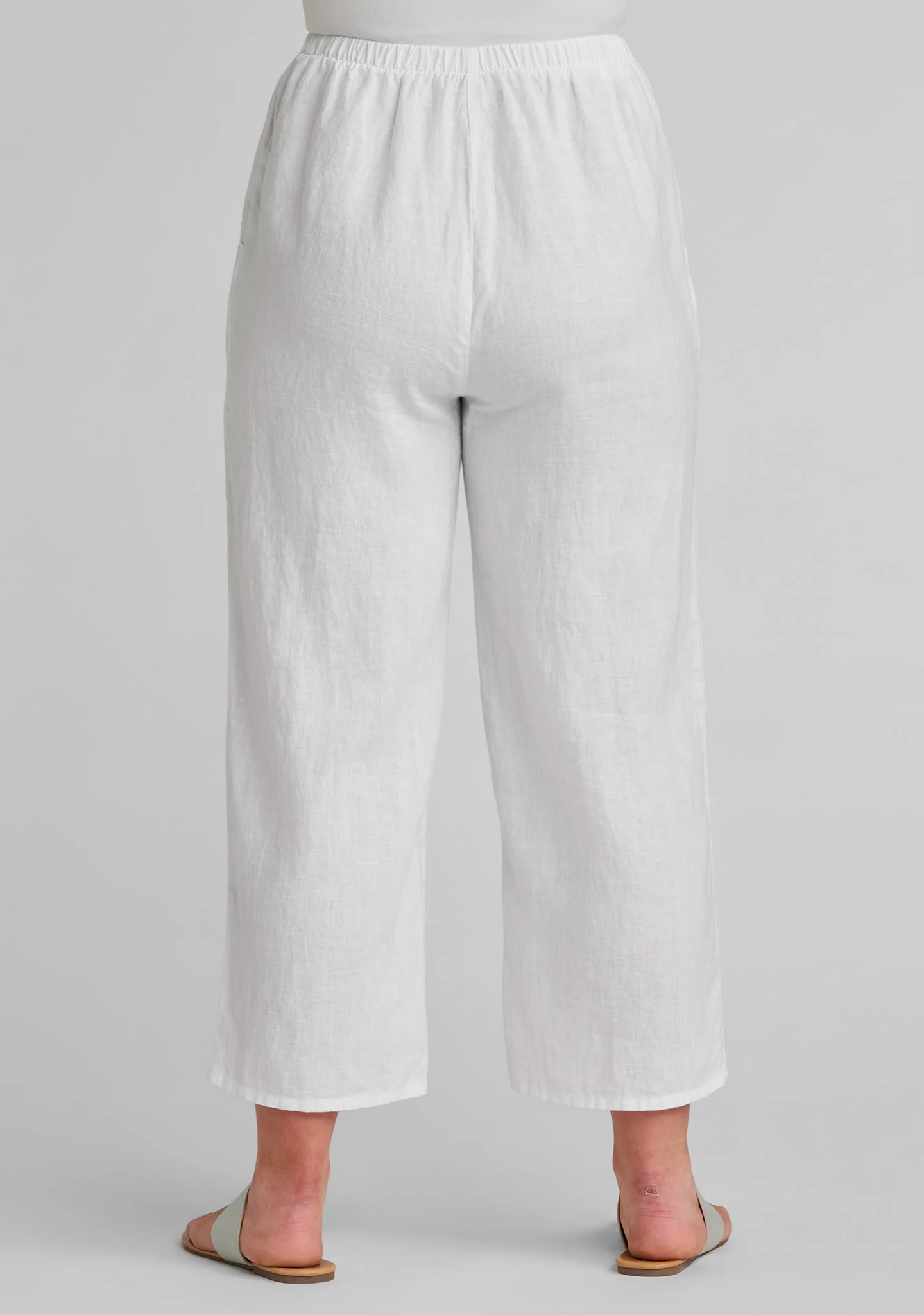 Floods - Linen Pants With Elastic Waist - Image 8