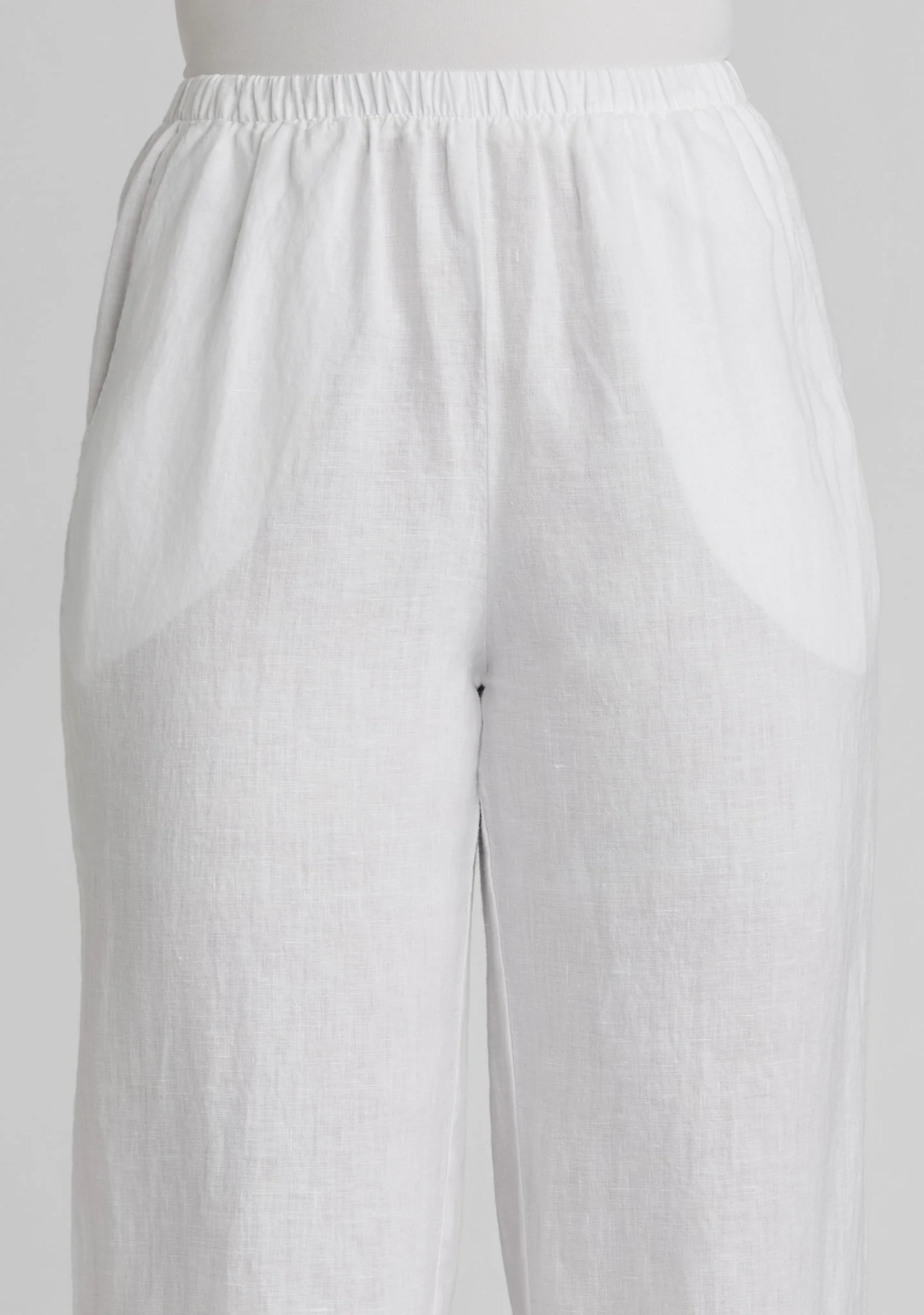 Floods - Linen Pants With Elastic Waist - Image 9