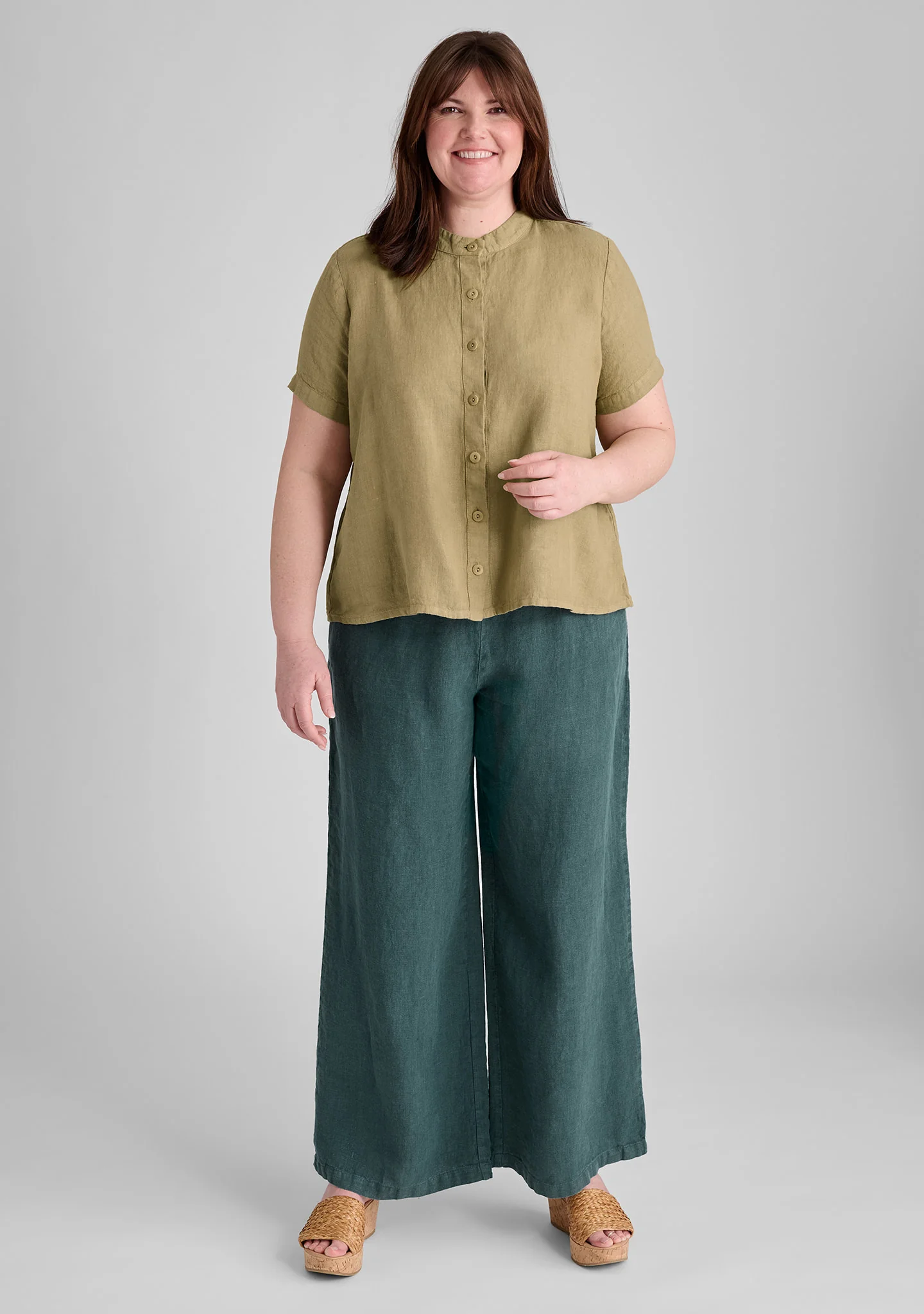 Flowing Pant - Linen Pants With Elastic Waist - FINAL SALE - Image 4