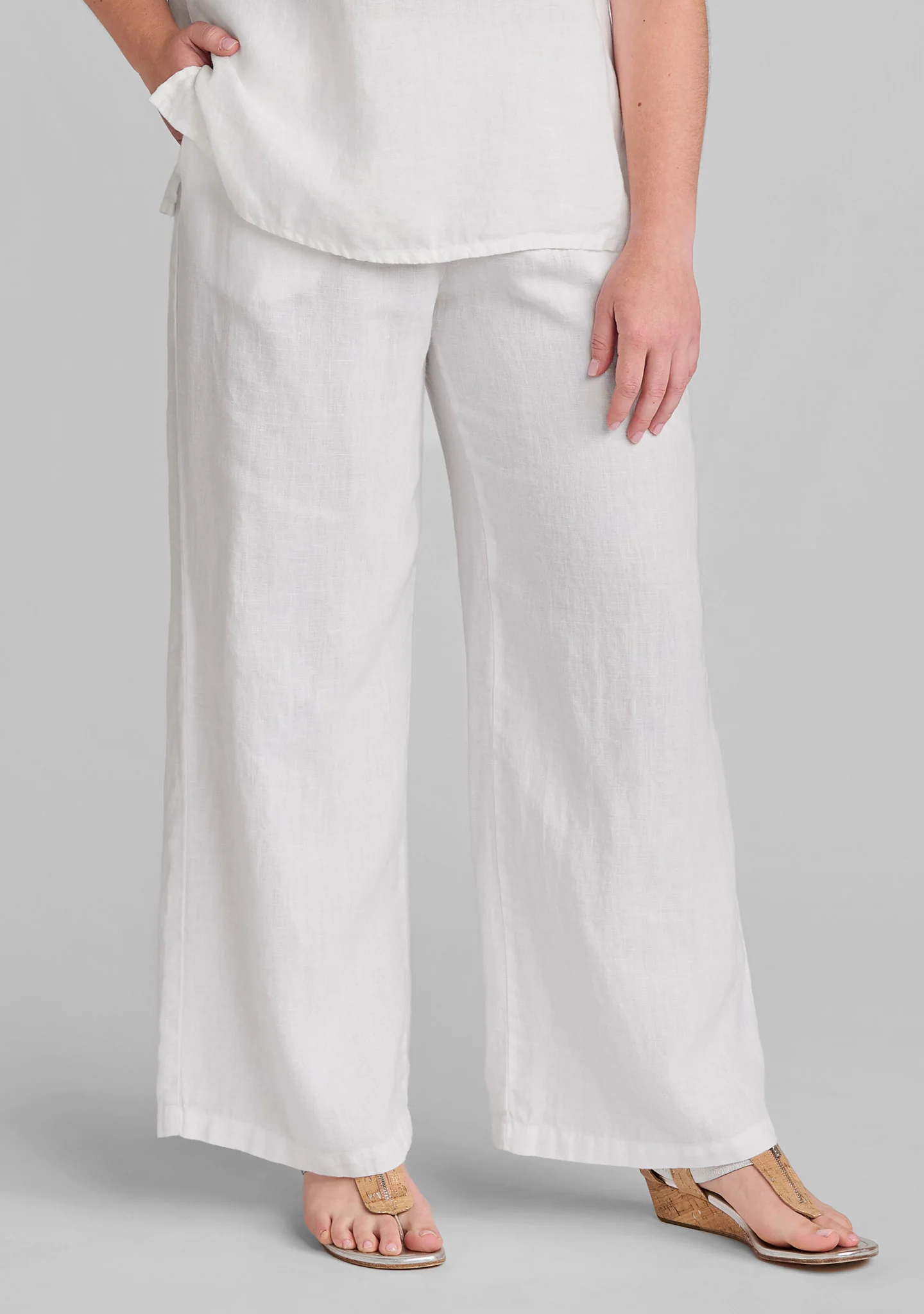 Flowing Pant - Linen Pants With Elastic Waist - Image 10