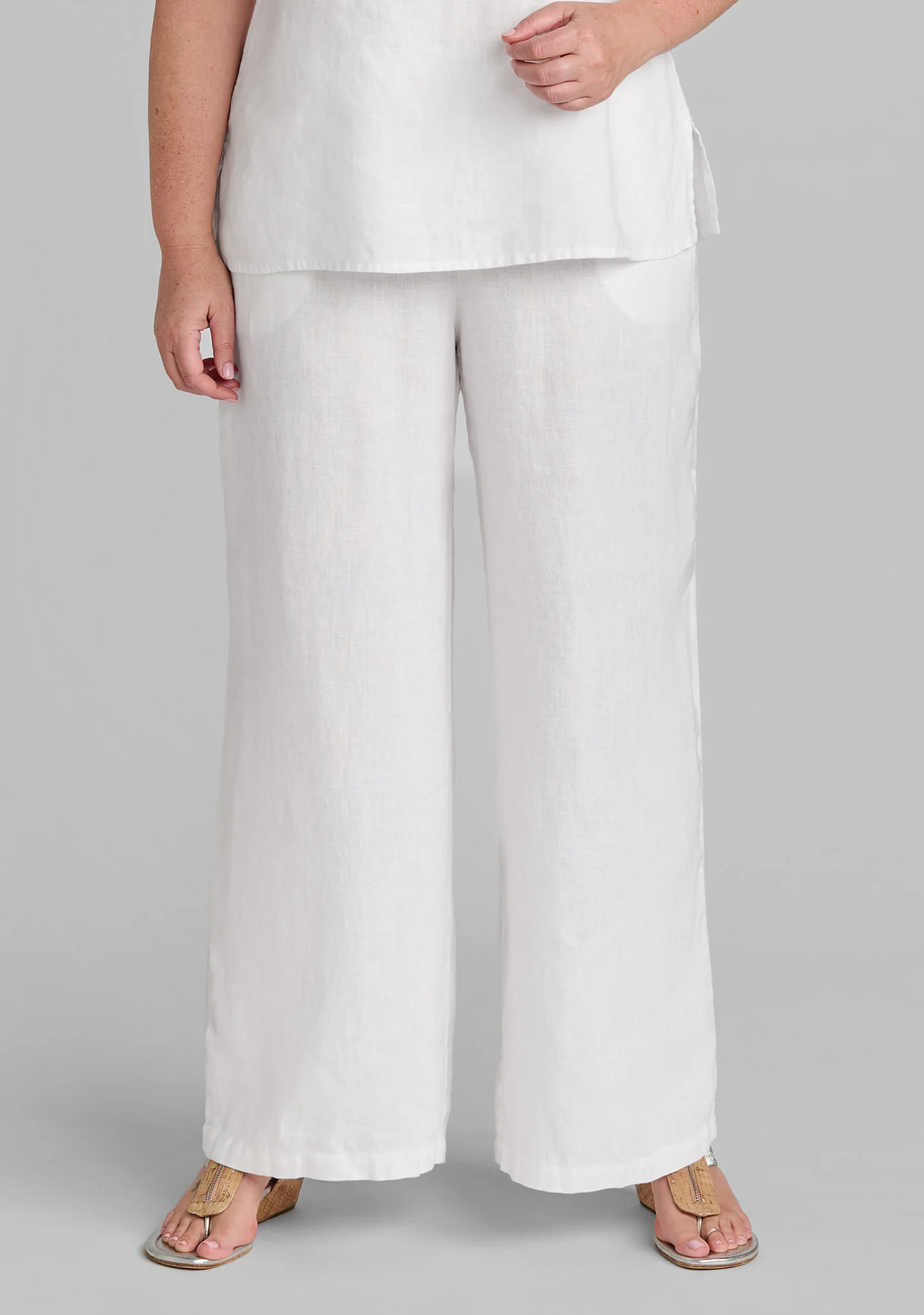 Flowing Pant - Linen Pants With Elastic Waist - Image 11